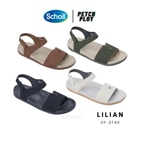Scholl รุ่น Lilian 2F-2740 รองเท้าสกอลล์ของแท้ รองเท้าสุขภาพ สวมใส่สบายและทนทาน (ปีผลิต2023)