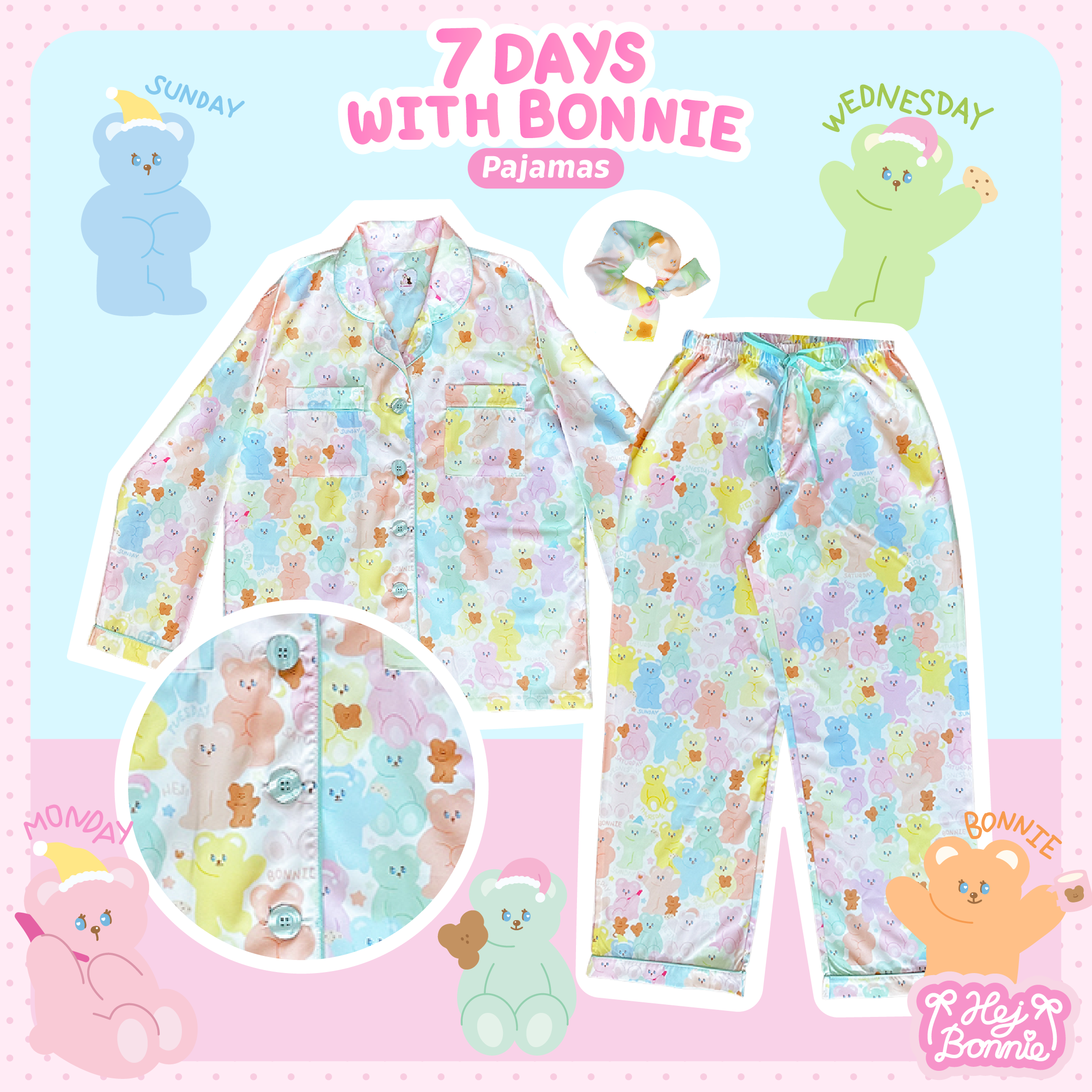 [สำหรับผู้ใหญ่] 7 Days Bonnie Pajamas l Hej Bonnie Official