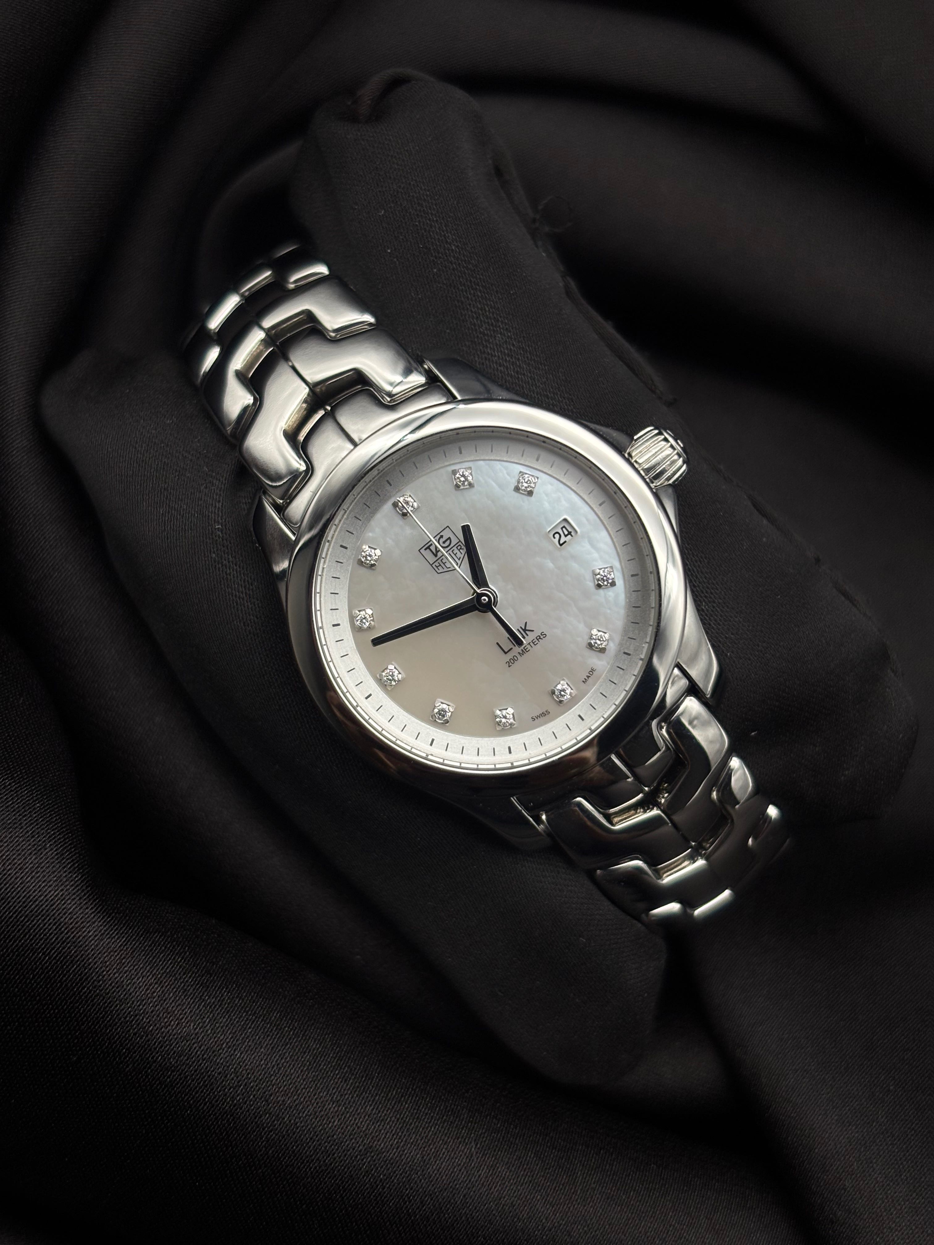 Tag Heuer Lady Link G3 ขอบเรียบ MOP หลักเพชร