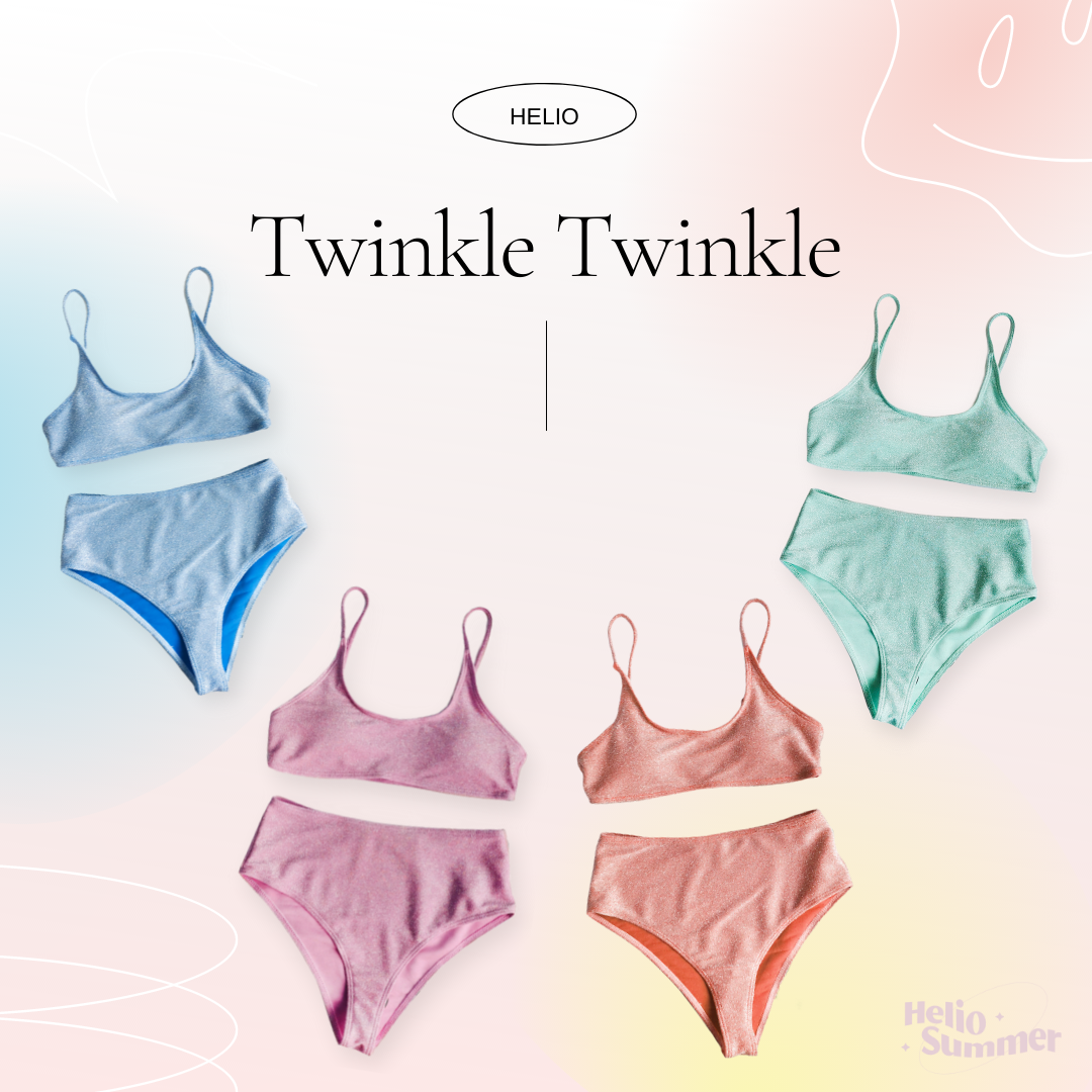 Twinkle Twinkle Pastel Gang🧢🎟🍑🧤 High Waist Bikini
