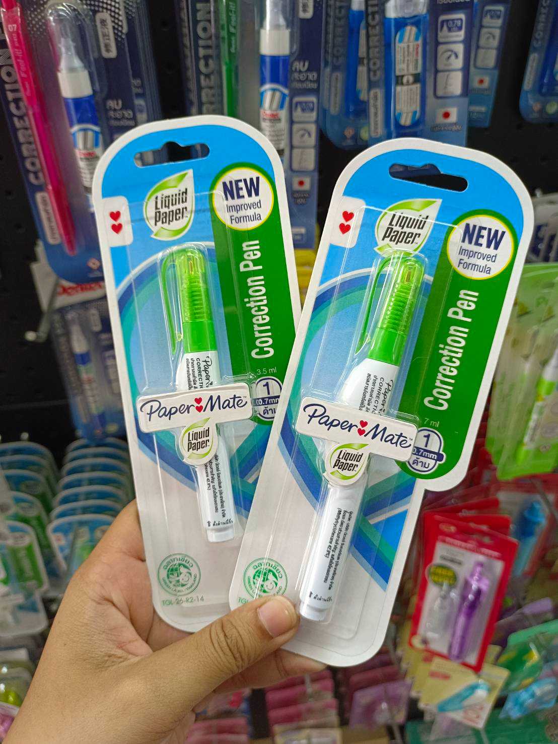 ปากกาลบคำผิด  น้ำยาลบคำผิด Liquid Paper Mate