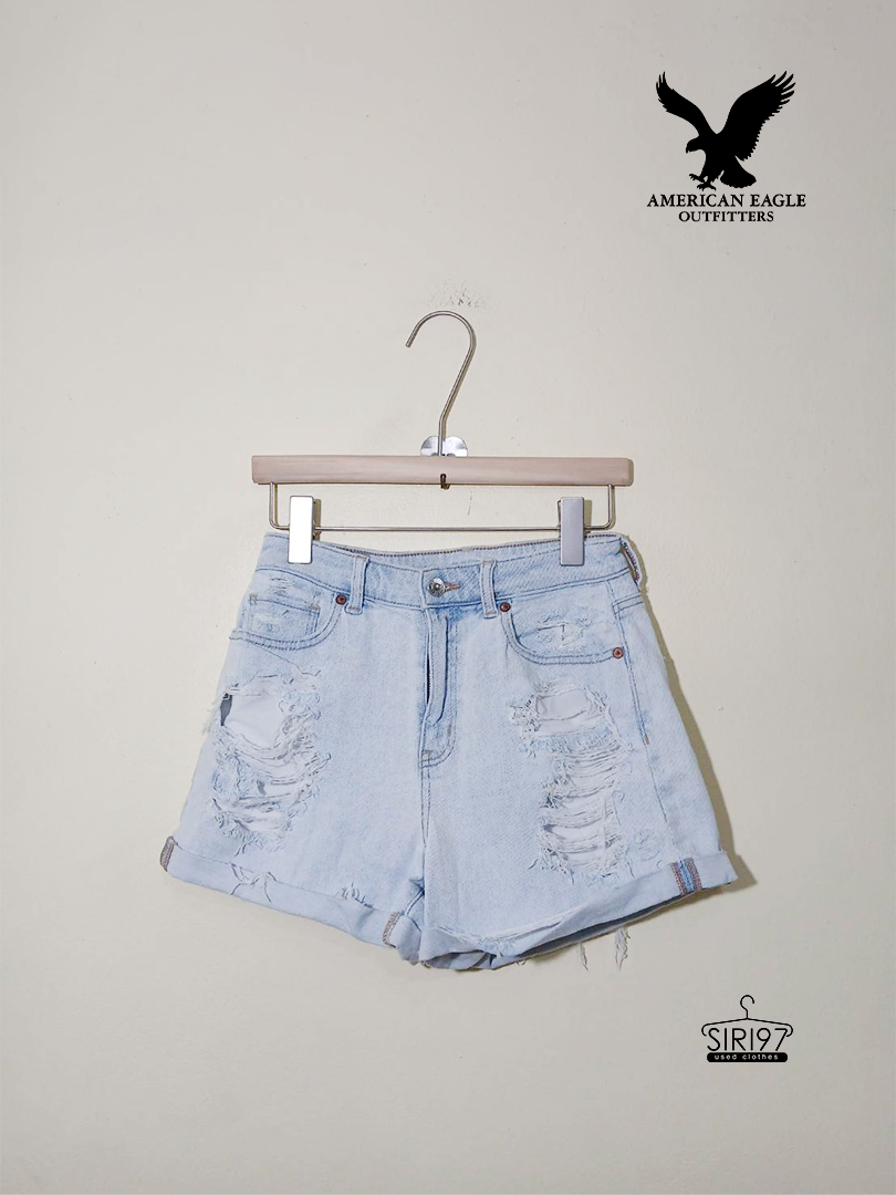 กางเกงยีนส์ขาสั้น American eagle ดีไซน์ขาด สภาพ85%