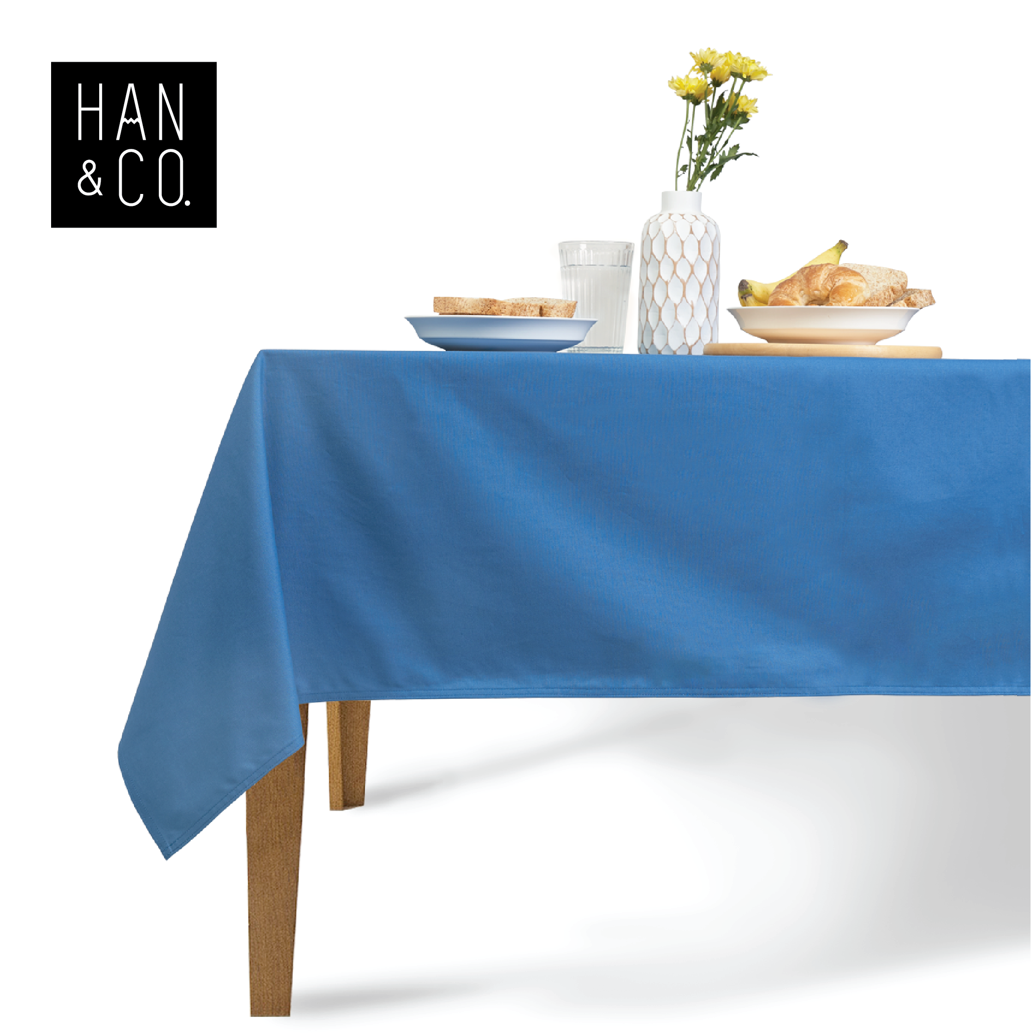 Han&Co. ผ้าปูโต๊ะ ผ้าคลุมโต๊ะ สี Beige Sapphire HCTBC02 Table Cloth – Beige Sapphire