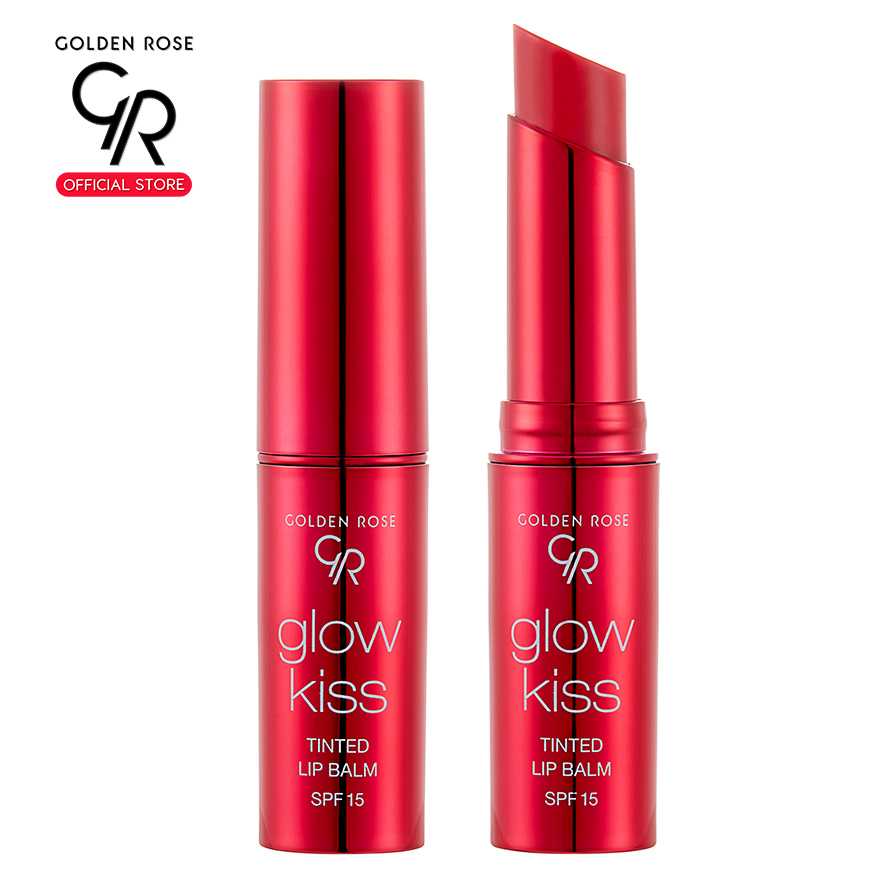 โกลเด้น โรส โกลว์ คิส ทินท์ ลิป บาล์ม 3กรัม 02 สตรอเบอร์รี่ GR Glow Kiss Tinted 02 Strawberry