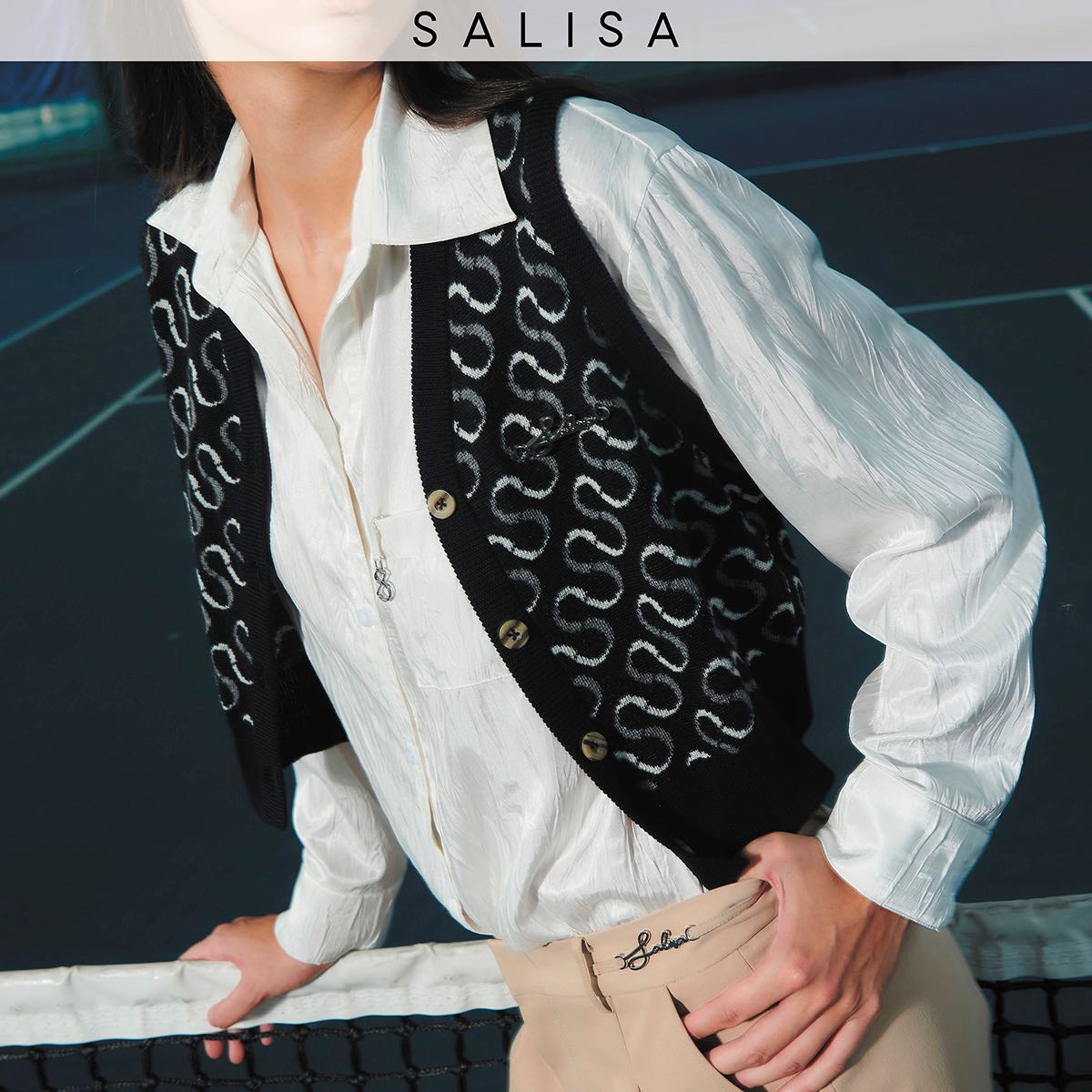 VEST KNIT SS24 Crop Light Wool (Imported Italian Yarn)