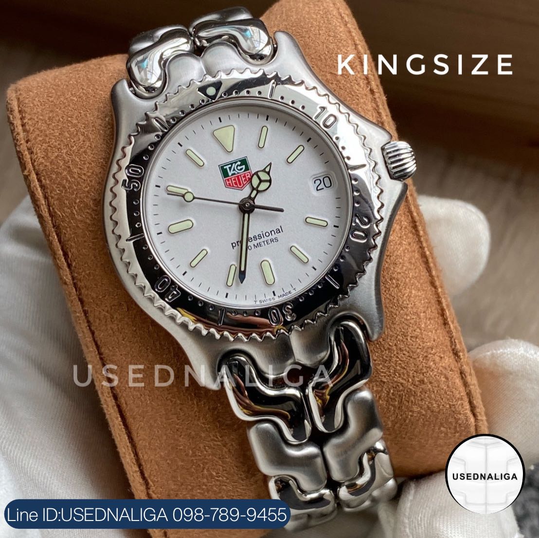 TAG HEUER ก้างปลา หน้าขาว คิงไซส์