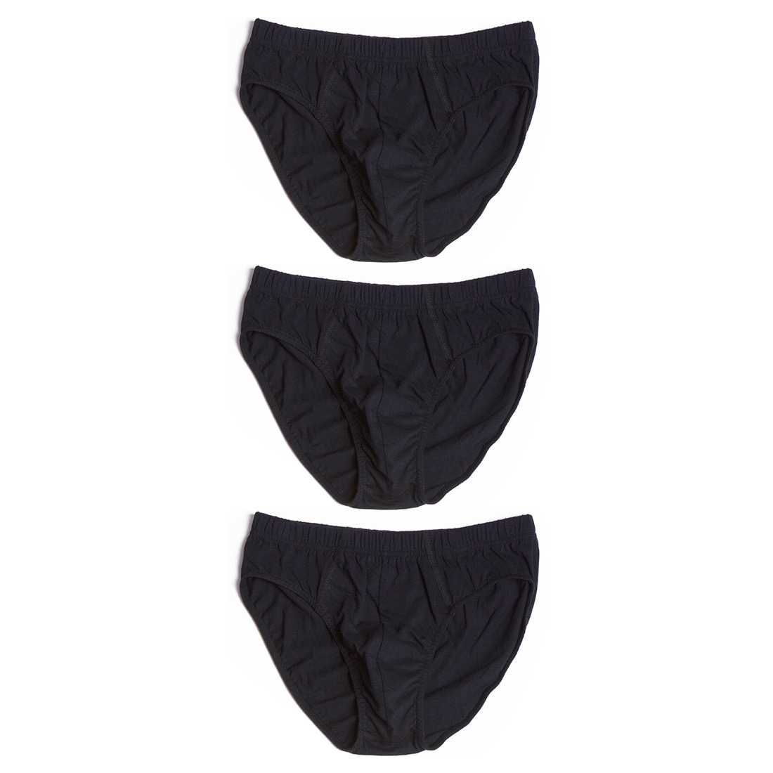 กางเกงในชาย Essential Brief 3-Pack - Black