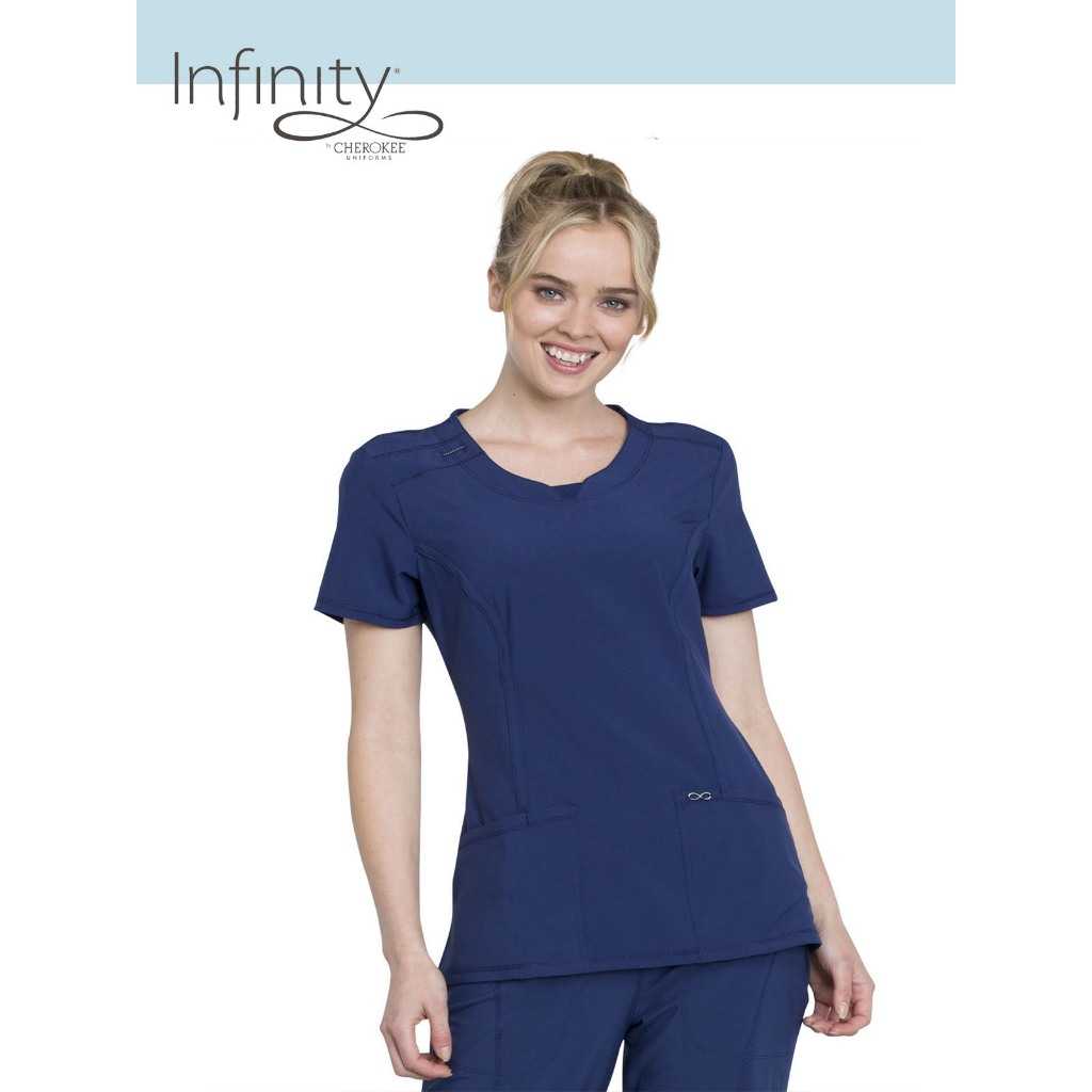 Infinity Women Scrub Round Neck Top #WW2624A