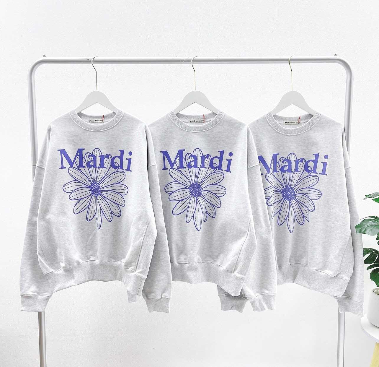 Mardi Flower Sweatshirt (Heather Purple)