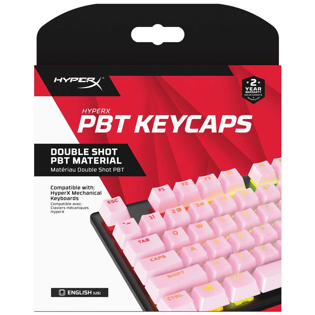( สินค้า Clearance )  [US Layout] HyperX PBT Keycaps - Full Key Set Pink