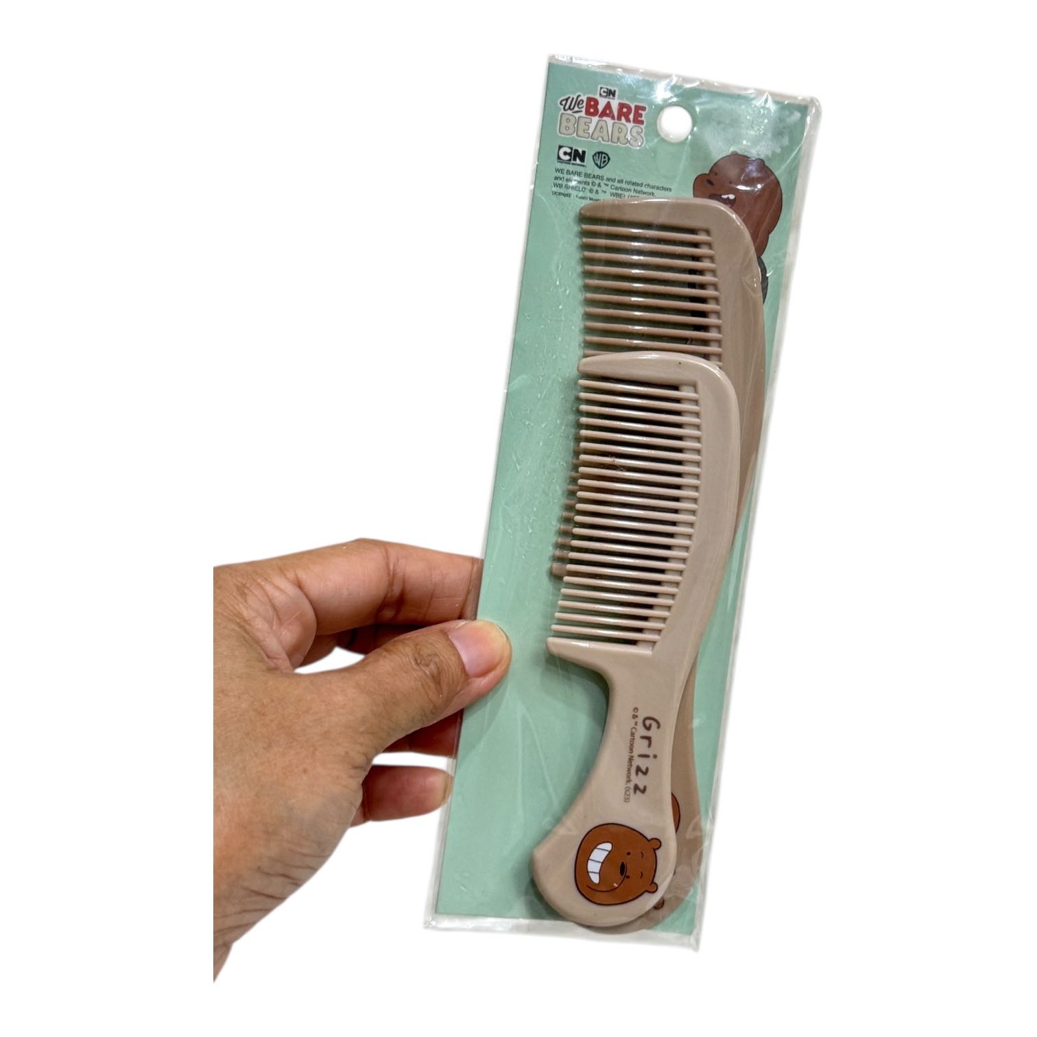 หวีชุดเซ็ท 2 ชิ้น We Bare Bears ขนาด 4.7 x 17.1 x0.8 ซม.