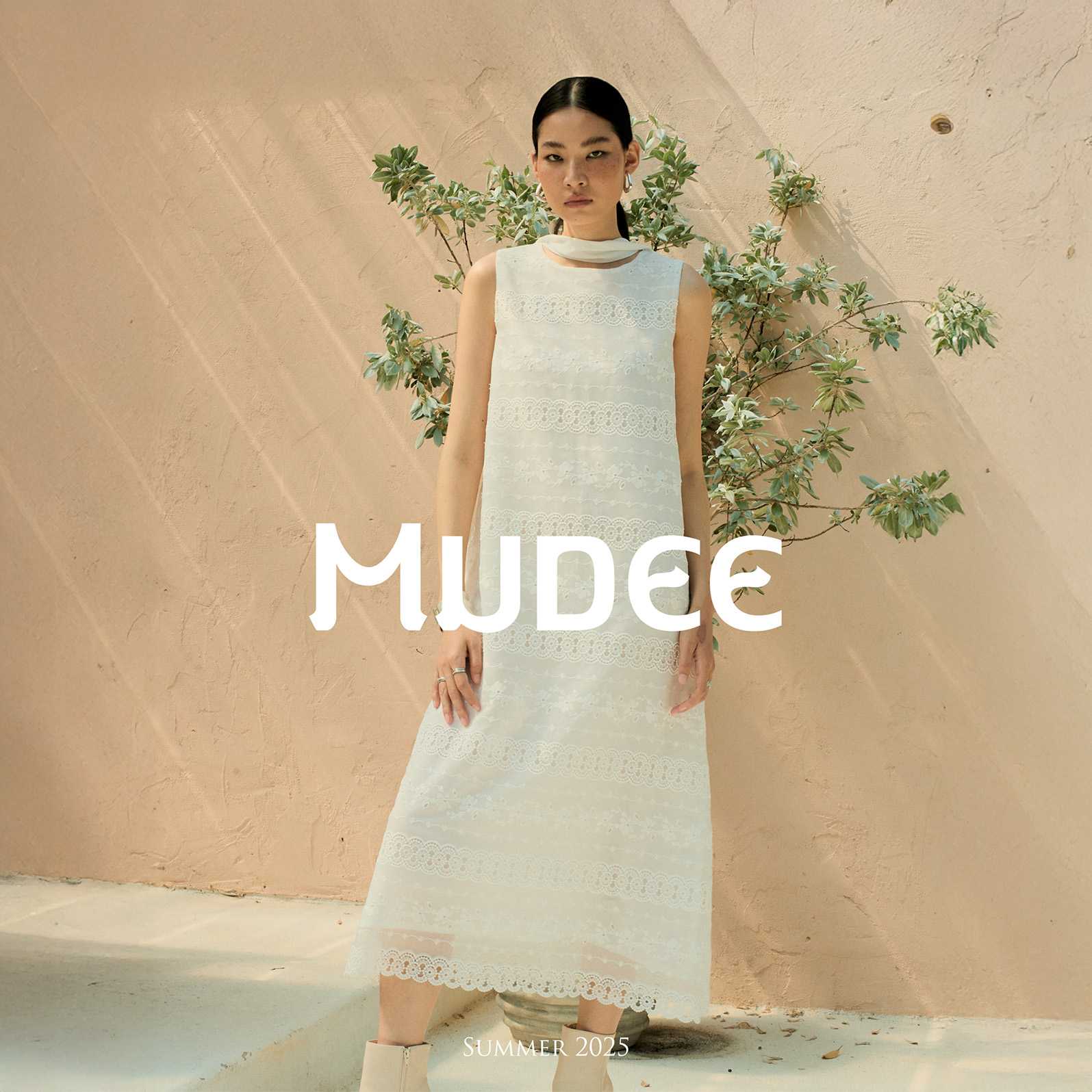 เดรสลูกไม้ ผ้าคอตตอน สีออฟไวท์ l กากี l ชมพู l Floral Lace Dress