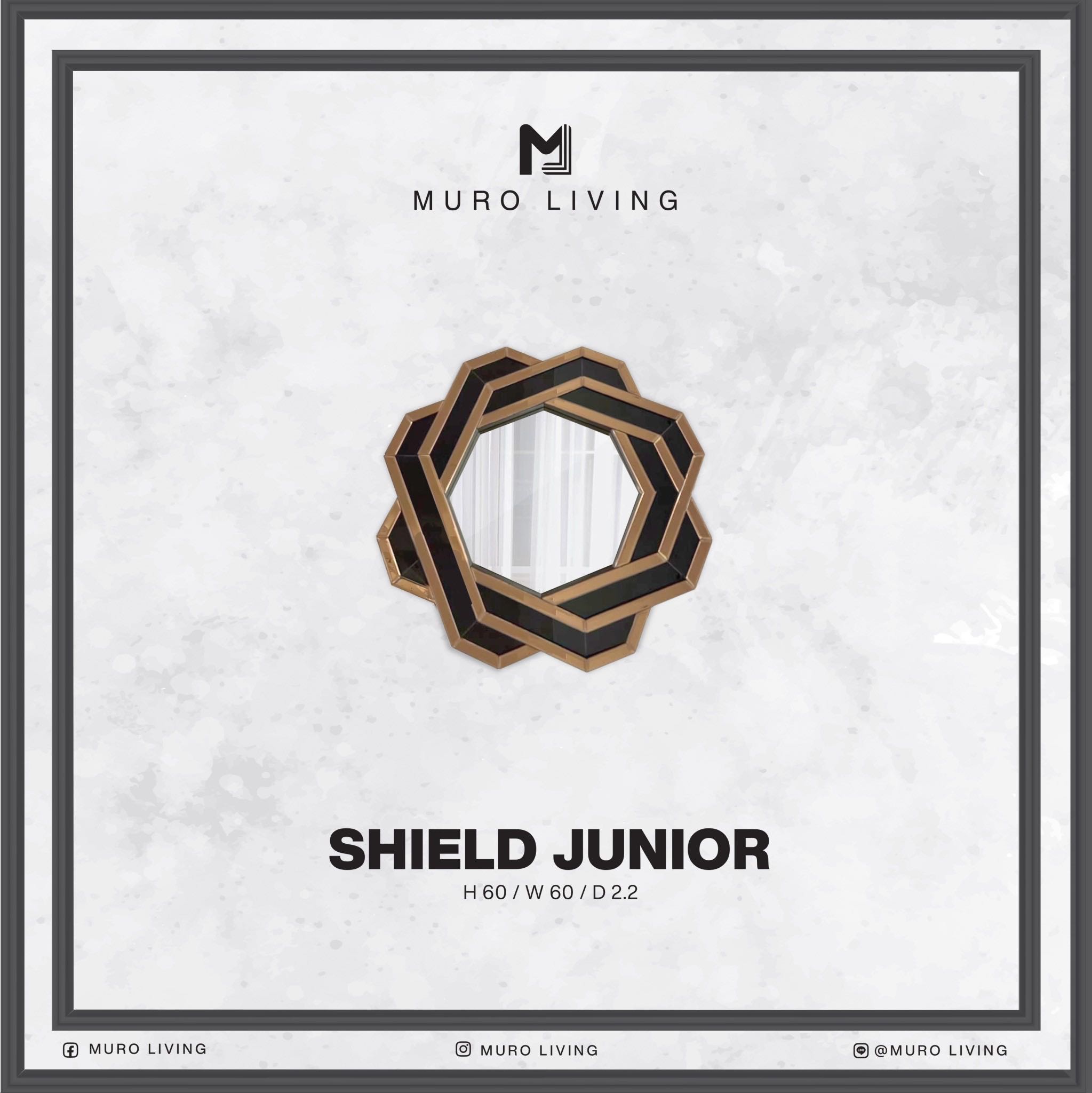 กระจกตกแต่งผนังดีไซน์ Muro Living รุ่น SHIELD JUNIOR