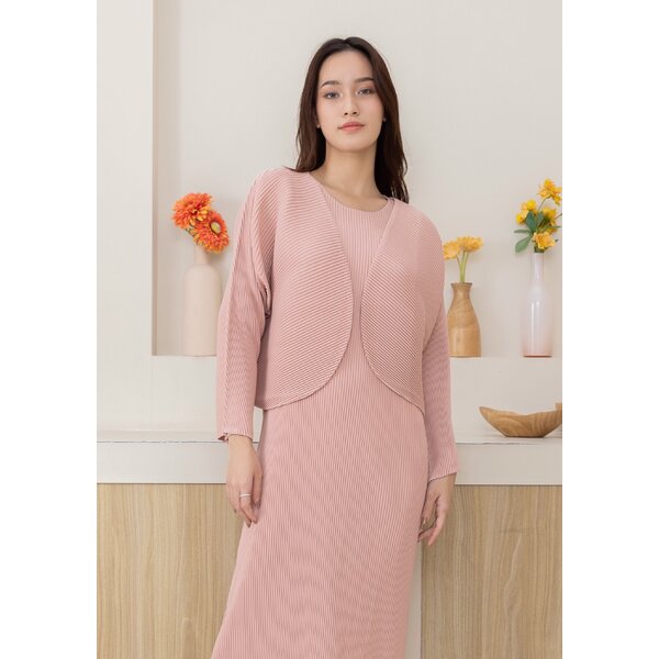 2MUAY รุ่น GJO3095 เสื้อคลุมผู้หญิง เสื้อคลุมพลีทคุณภาพ 6สี FREE SIZE LONG SLEEVE OPEN FRONT THIC...