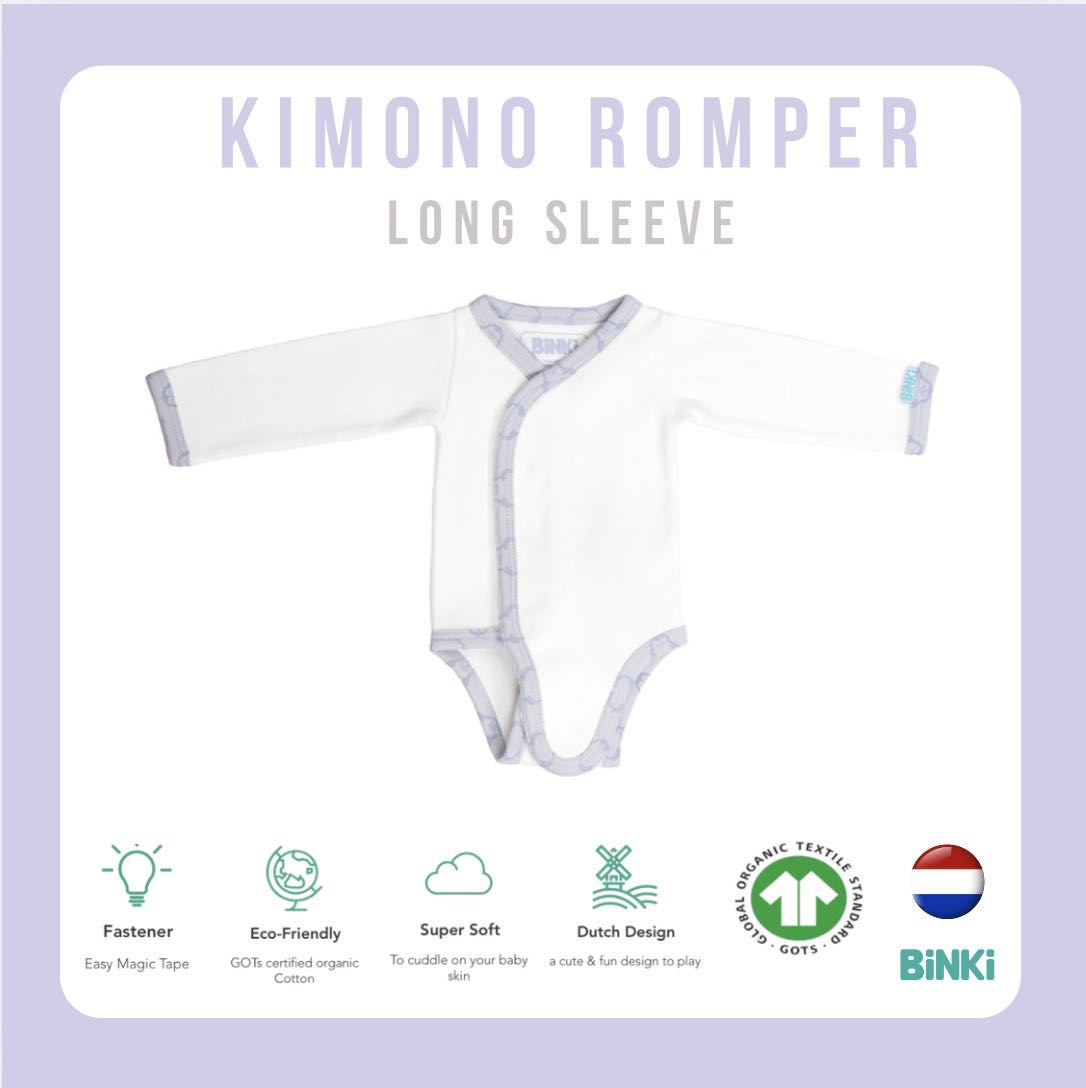 Kimono Romper Longsleeve Classic - Star White