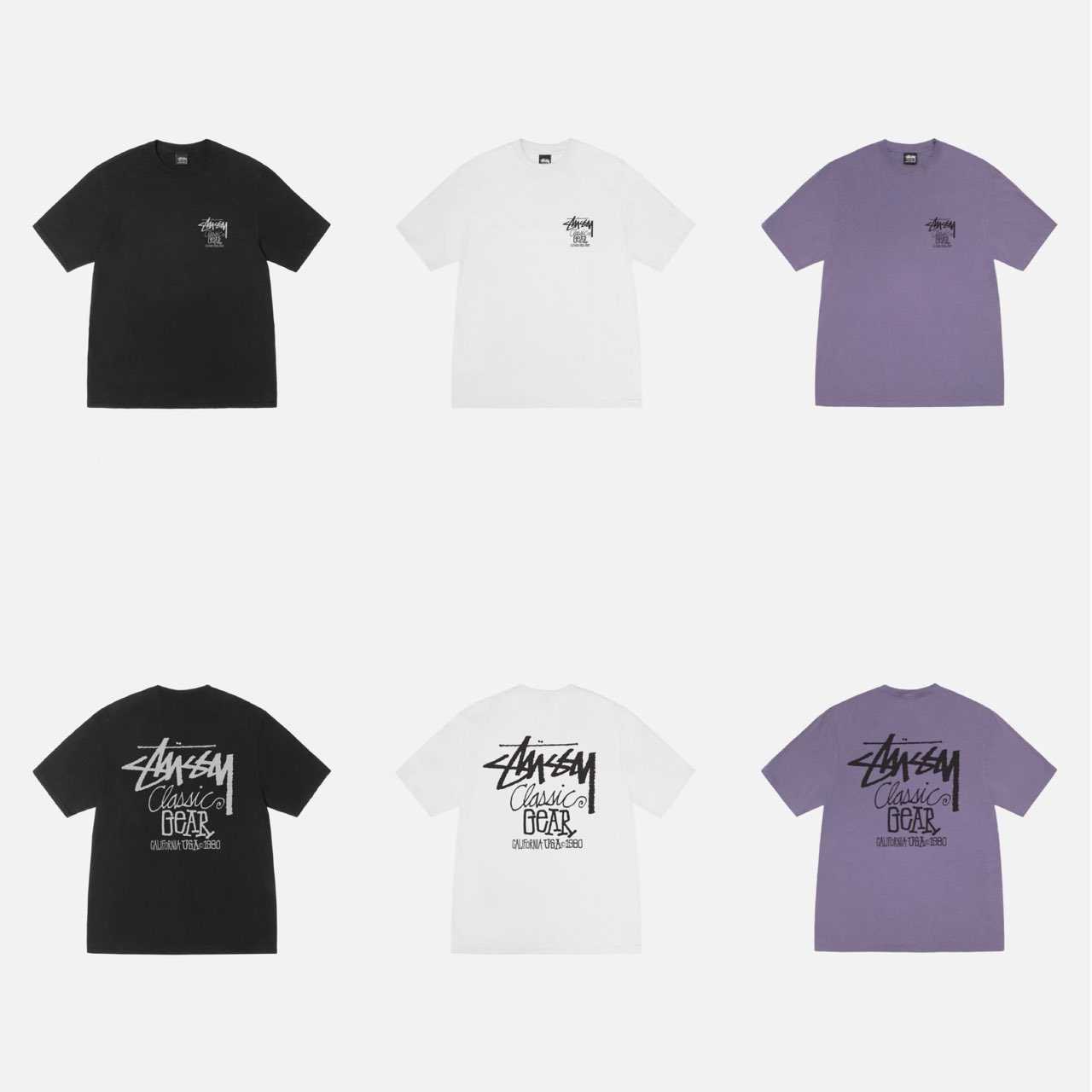 เสื้อยืดStussy classic​ Gear  Tee 