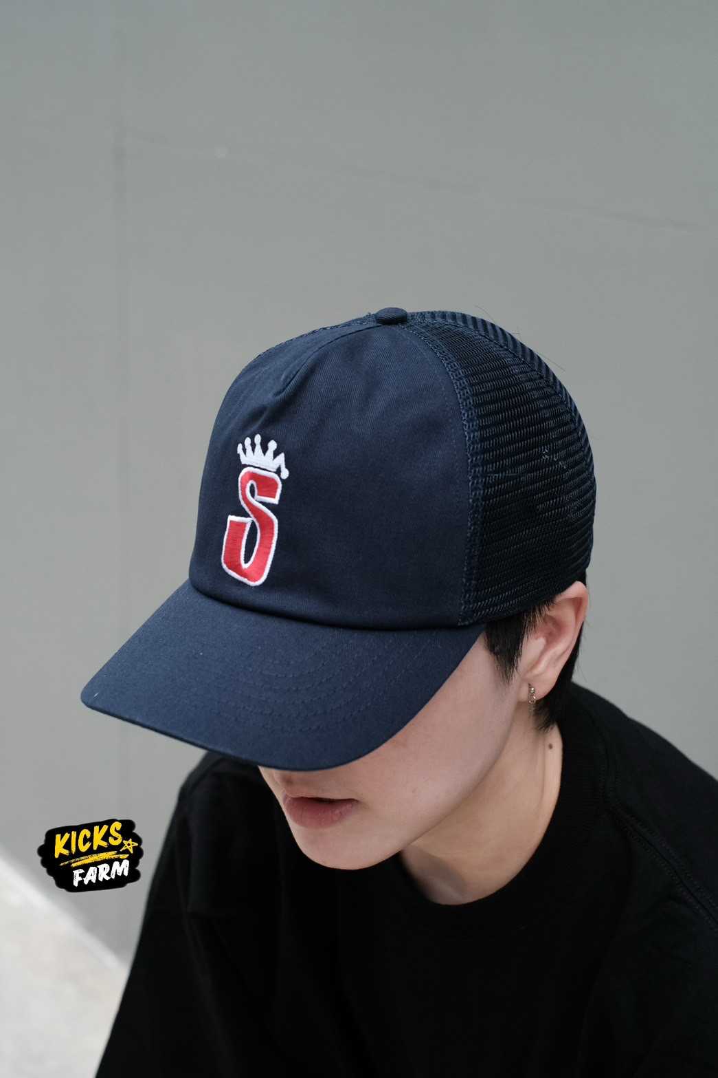 STÜSSY TRUCKER S CROWN SNAPBACK - NAVY