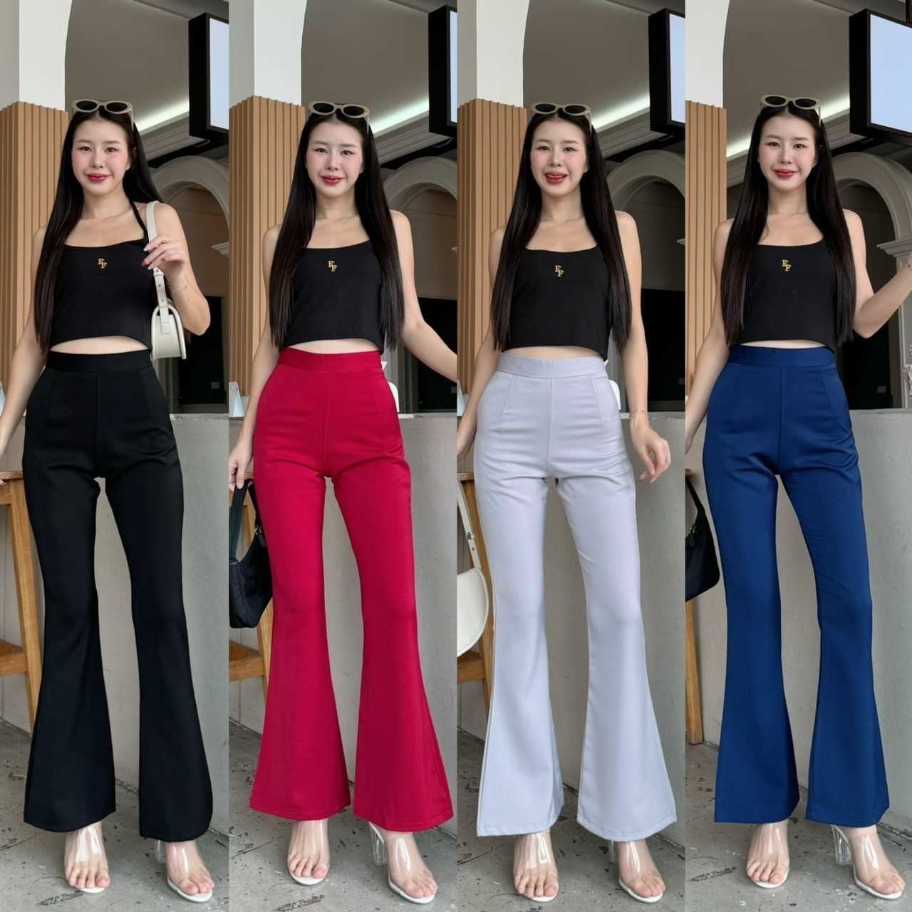 กางเกงขาม้า S-XL ผ้าฮานาโกะ🔥แรงไม่หยุด🔥