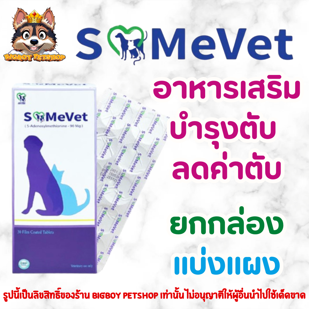 SAMeVet อาหารเสริมบำรุงตับขั้นสูง ช่วยลดค่าตับ สำหรับสุนัขและแมว (SAMe Vet)