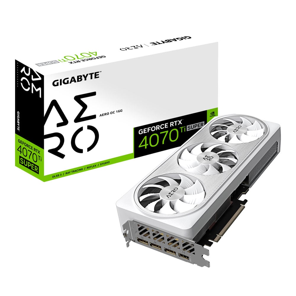 GIGABYTE GEFORCE RTX 4070 TI SUPER AERO OC 16G - 16GB GDDR6X (GV-N407TSAERO OC-16GD)