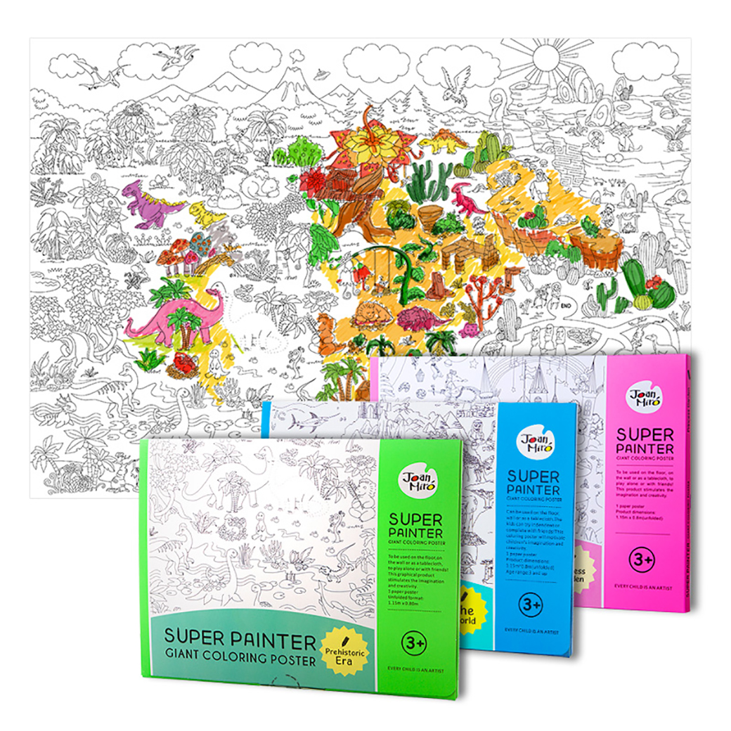 กระดาษโปสเตอร์ระบายสีขนาดยักษ์ Joan Miro/Jar Melo Super Painter Giant Coloring Poster Pads