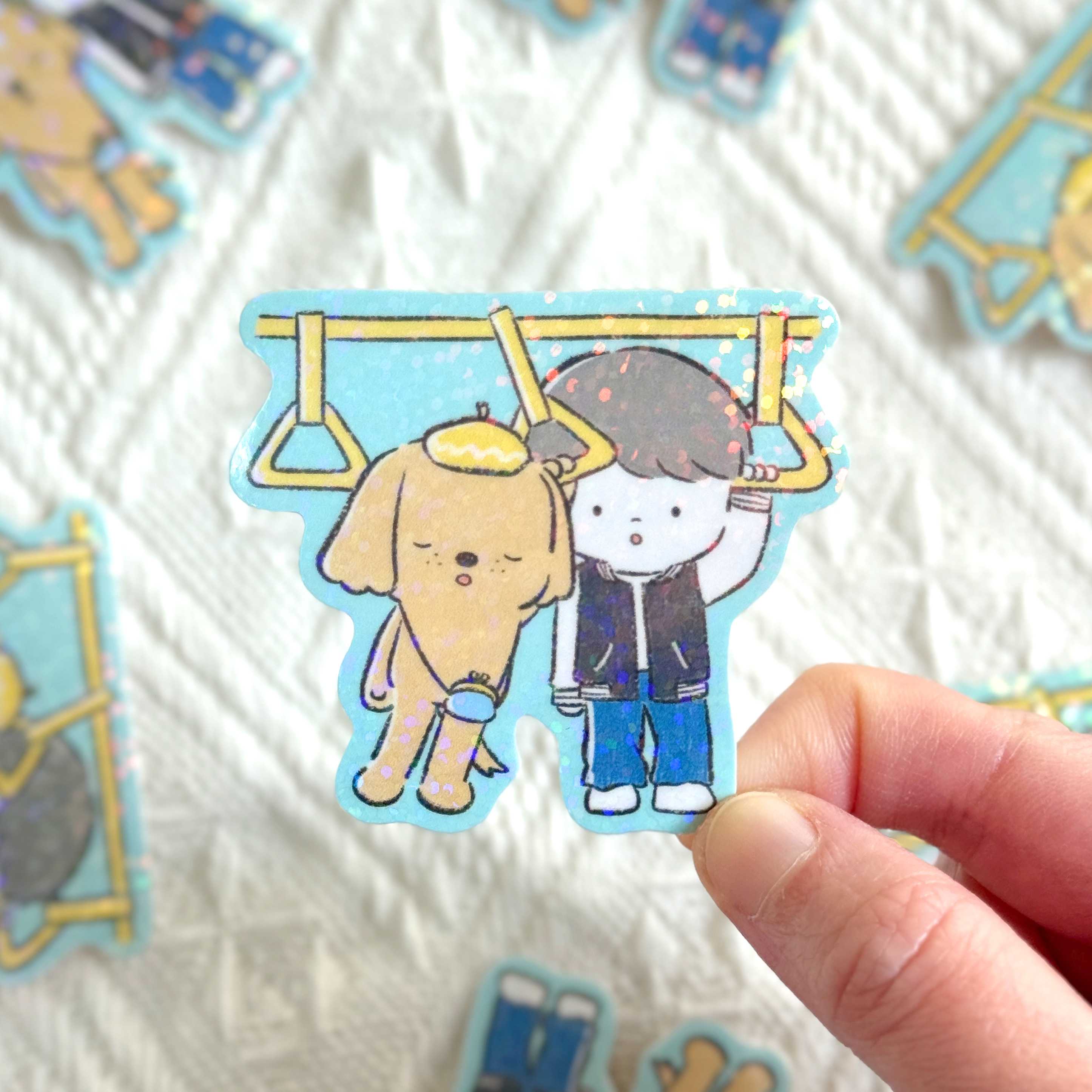 Holographic Waterproof Sticker - Train