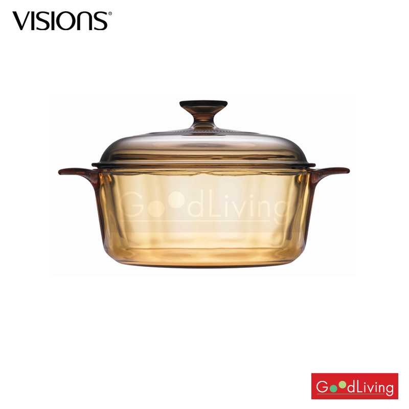Visions หม้อแก้วทนไฟ+ฝา ขนาด 2.25 L. รุ่น V-01-VS 22/CL