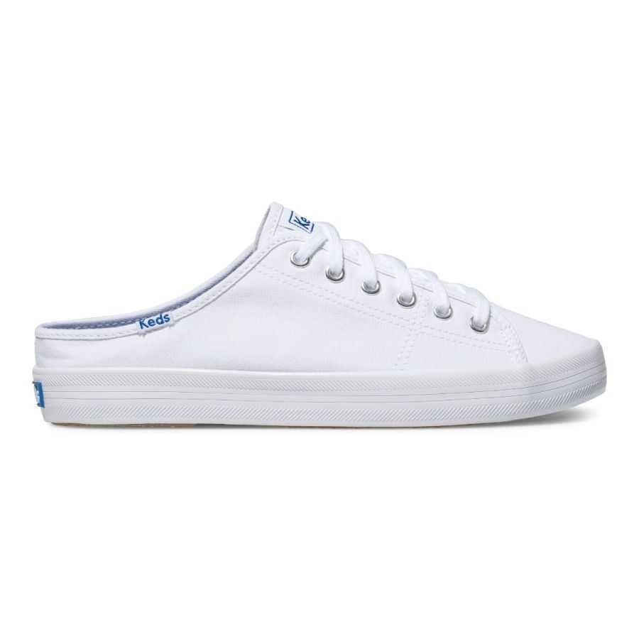 Keds รุ่น Kickstart Mule Canvas รองเท้าผ้าใบ ผู้หญิง สี White - WF61986