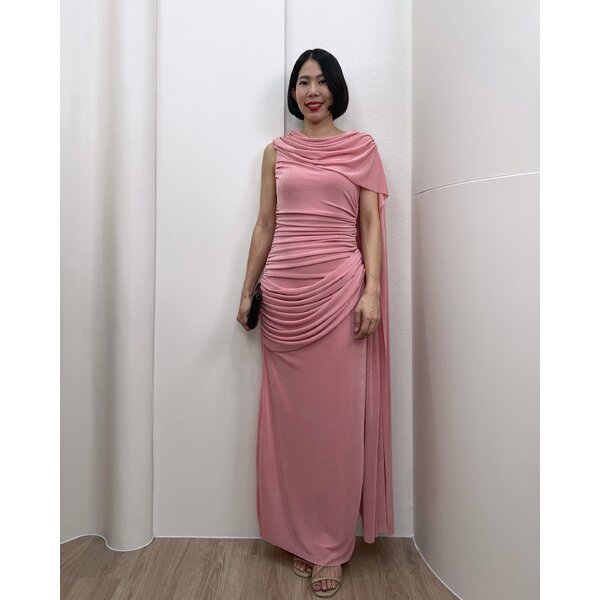 2MUAY SELECT | รุ่น GY323 ชุดเดรสออกงาน SOFT DRAPED NECK EVENING DRESS 4 สี SIZE M-XL