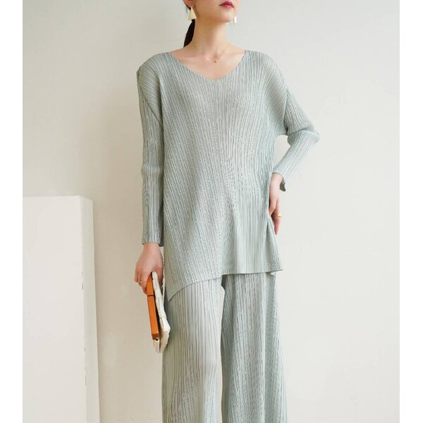 2MUAY PLEAT เสื้อผู้หญิง เสื้อพลีทคุณภาพ รุ่น GJO2361 4สี FREE SIZE V NECK LOOSE PLEAT TOP