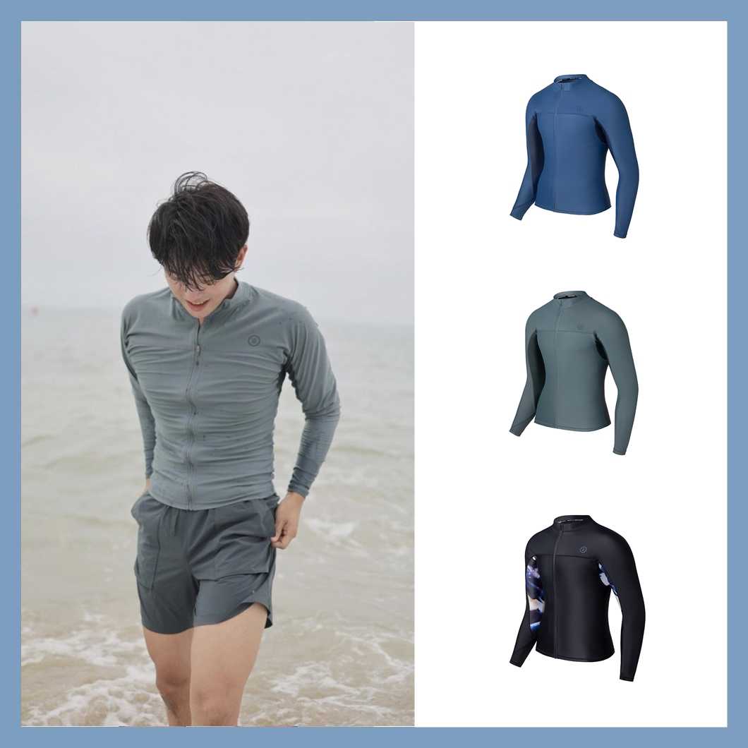 Men Abyssal Zip Up Rashguard ทรงรัดรูป