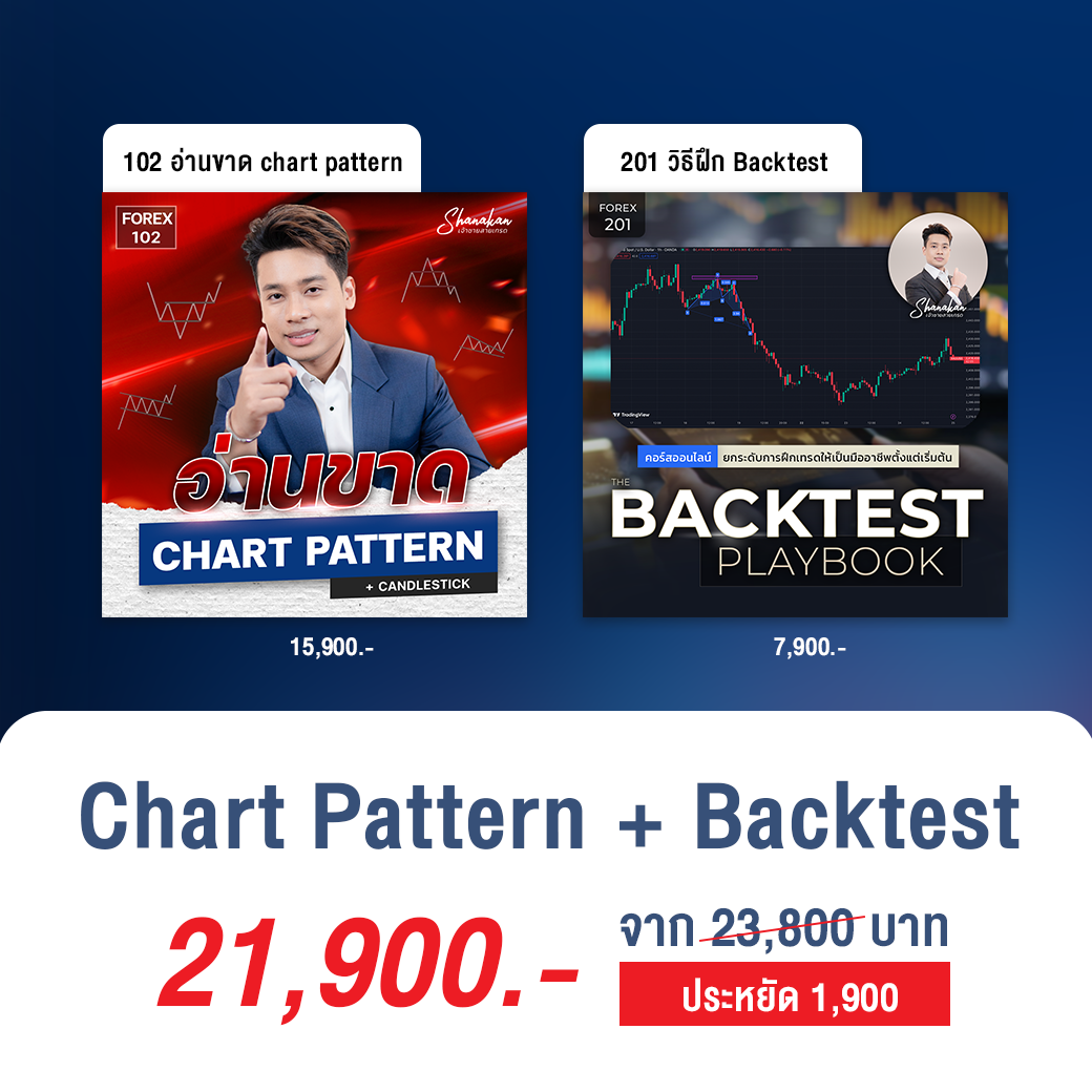 (แพค 2) คอร์สออนไลน์ Forex102 Chart Pattern + Backtest