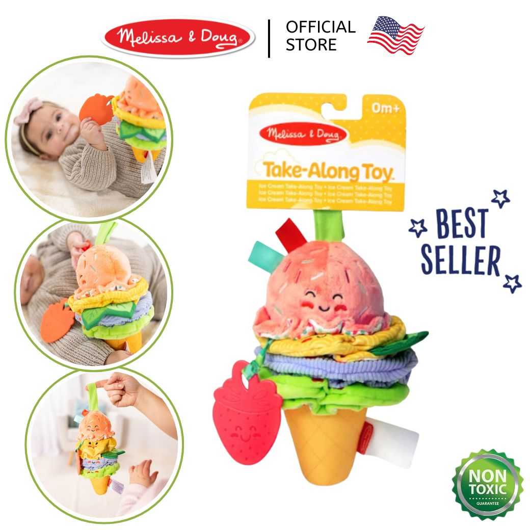 (ของแท้ USA)ของเล่นผ้า ของเล่นติดรถเข็นเด็ก ยางกัดเด็ก ซิลิโคน Take Along Baby Toy 30750