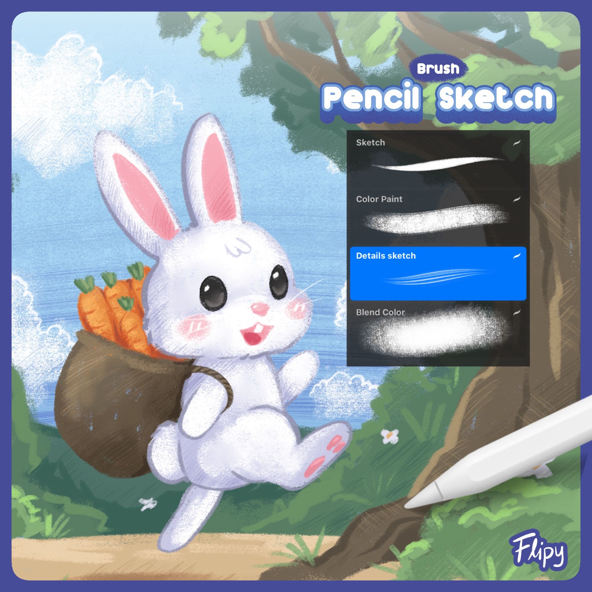 Pencil sketch brush ✏️