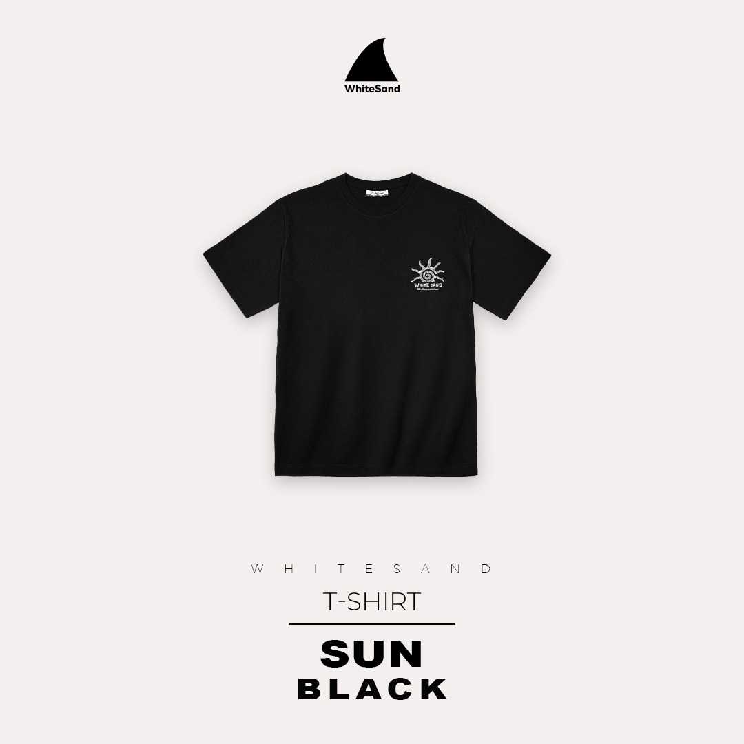 WhiteSand T-Shirt เสื้อยืดแขนสั้นสกรีนลาย Sun ผ้านุ่มคอตตอน 100%