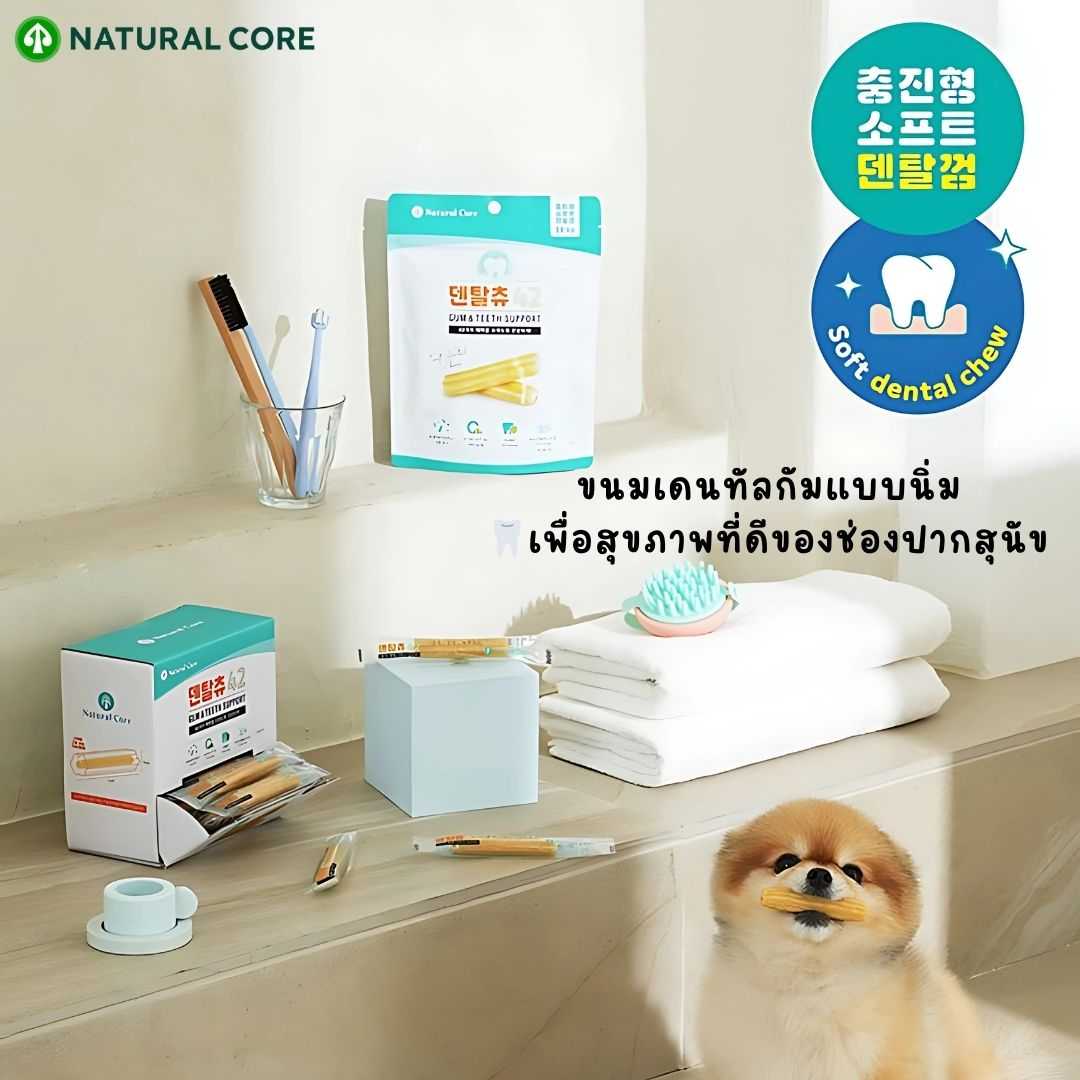 Natural Core Dental Chew 42 10P รสนมเพื่อสุขภาพช่องปากและฟันสำหรับสุนัข 🐶