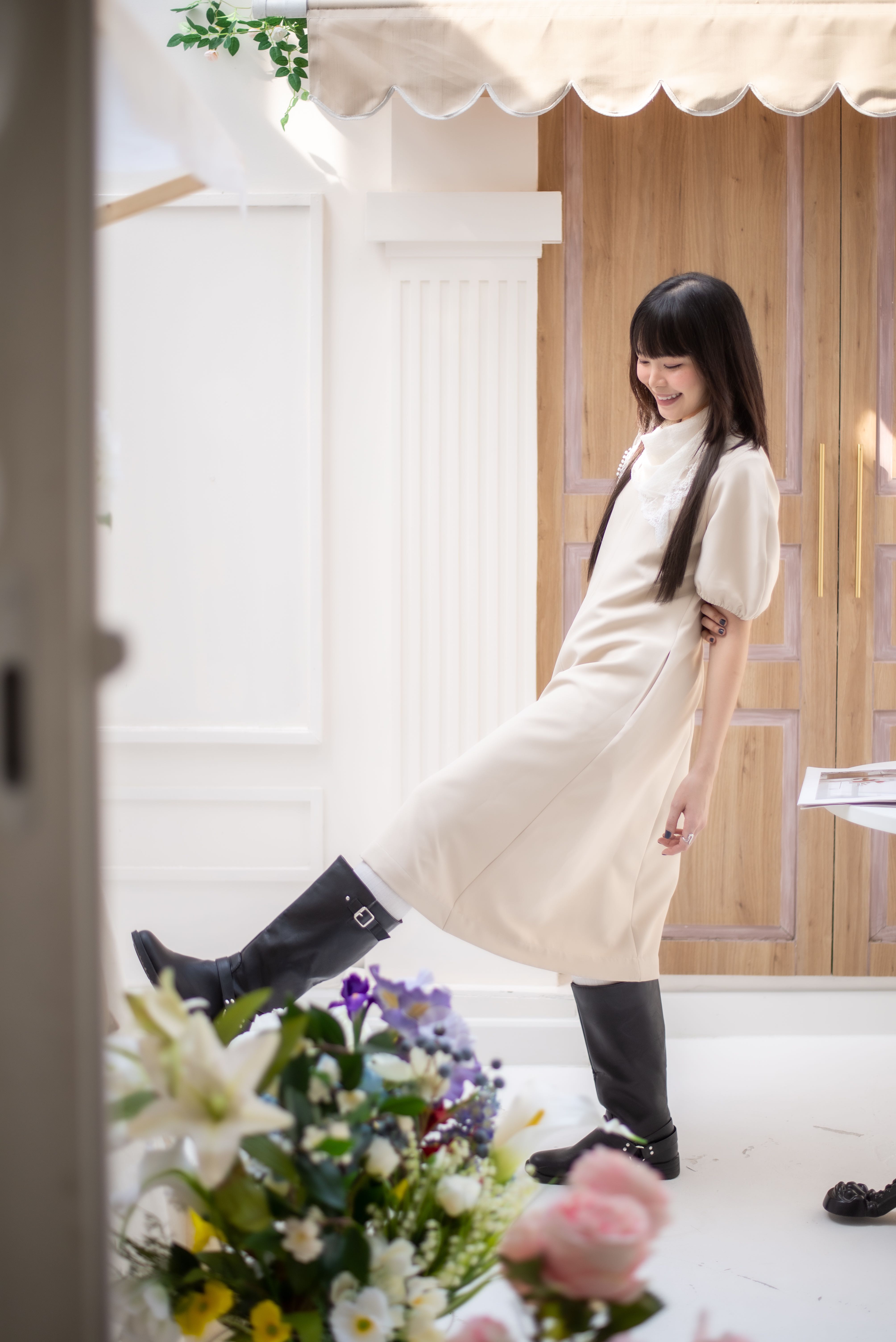 CLASSIC BAMBI DRESS- Choux Cream 🧁