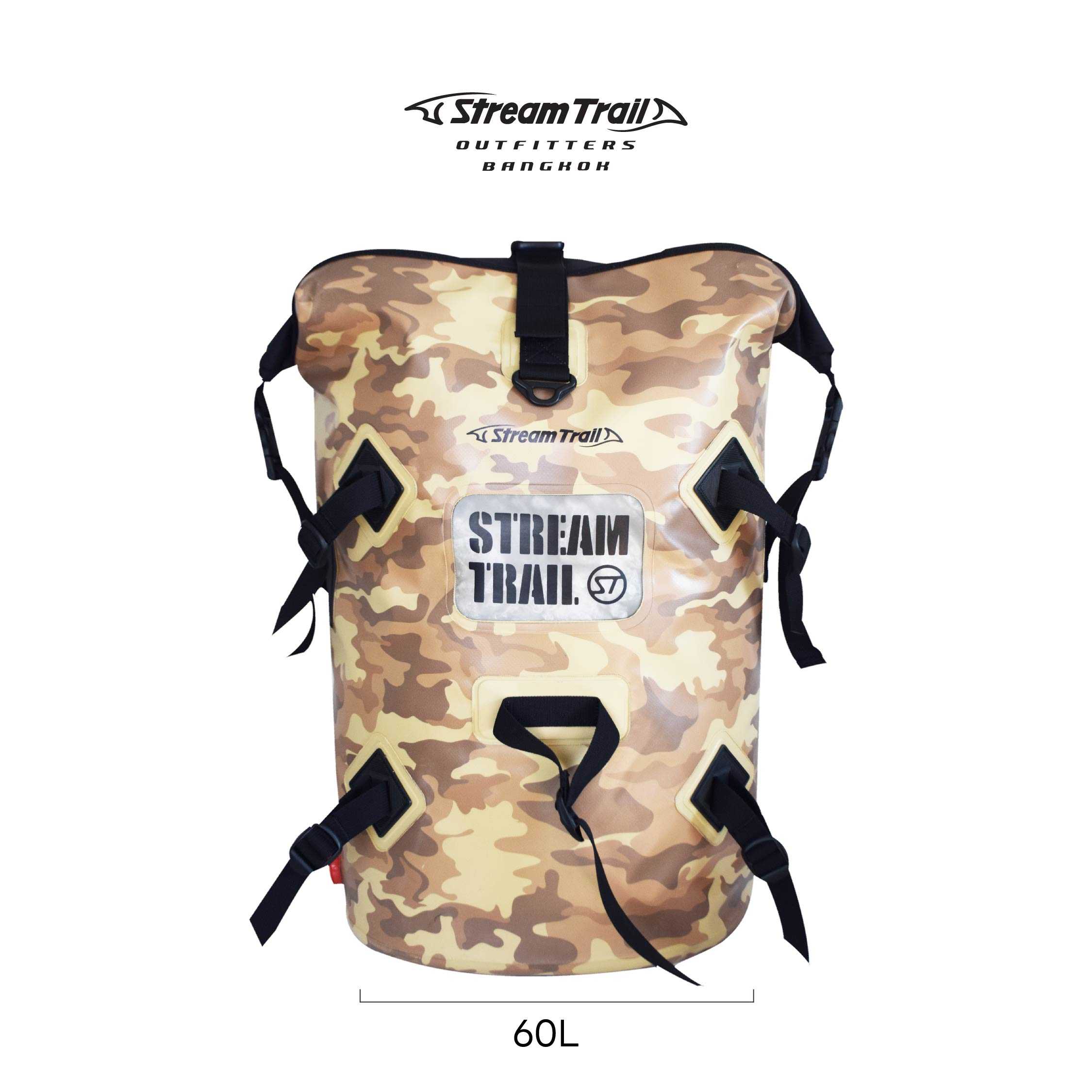 STREAM TRAIL Splash Defender - Dry Tank 60L Camo Backpack