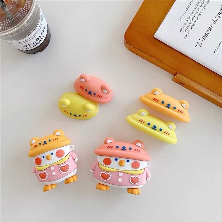 ♥ เคส Airpods : เป็ดแก้มแดง + หมวกได้ 3 ใบ