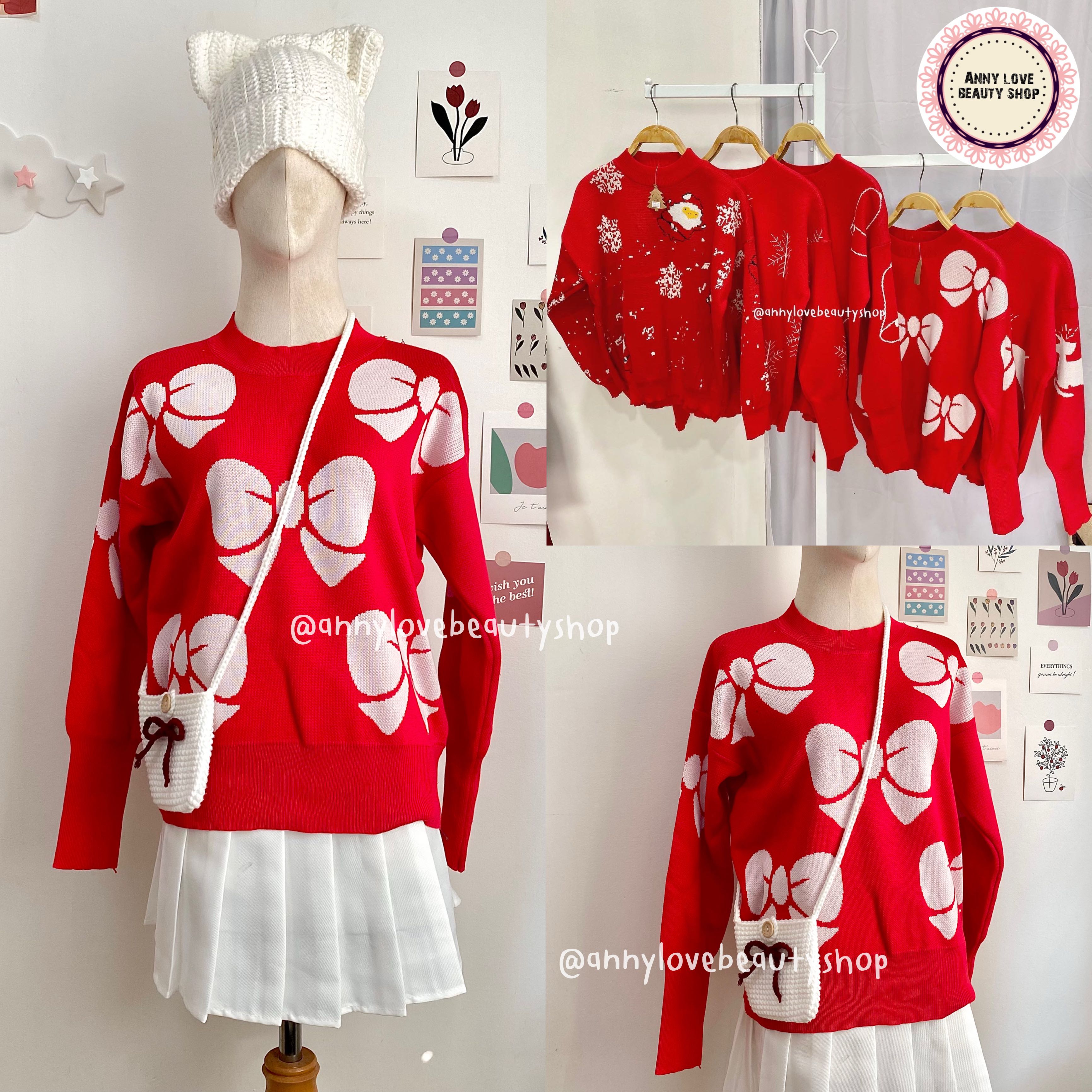 สเวตเตอร์ไหมพรมลายคริสมาสต์น่ารักๆ