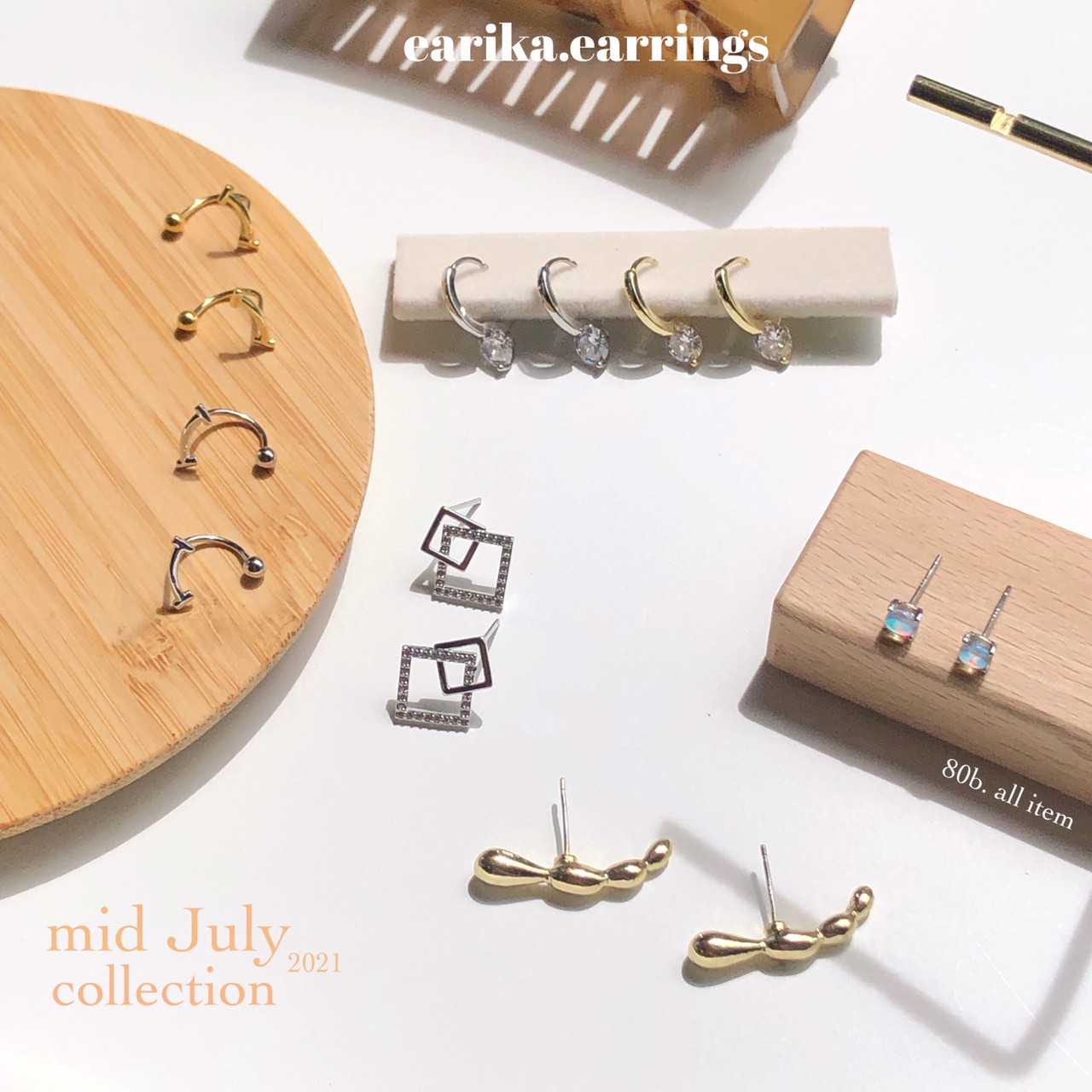 earika.earrings - ต่างหูเงินแท้ S92.5 คอลเลคชั่นกลางเดือนกรกฏาคม 2021 (1) เหมาะสำหรับคนแพ้ง่าย