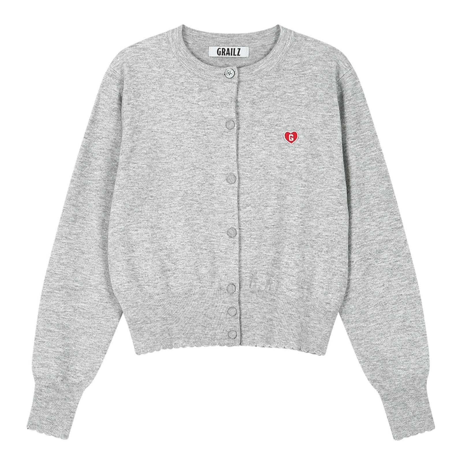 (pre,รวมส่ง) signature heart cardigan /grailz