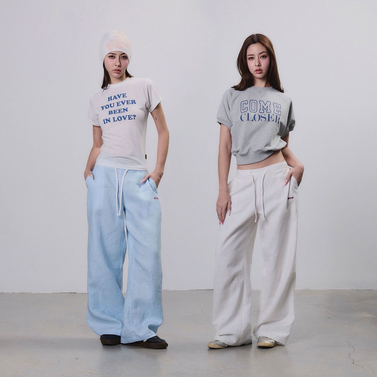 Wide leg linen pants
