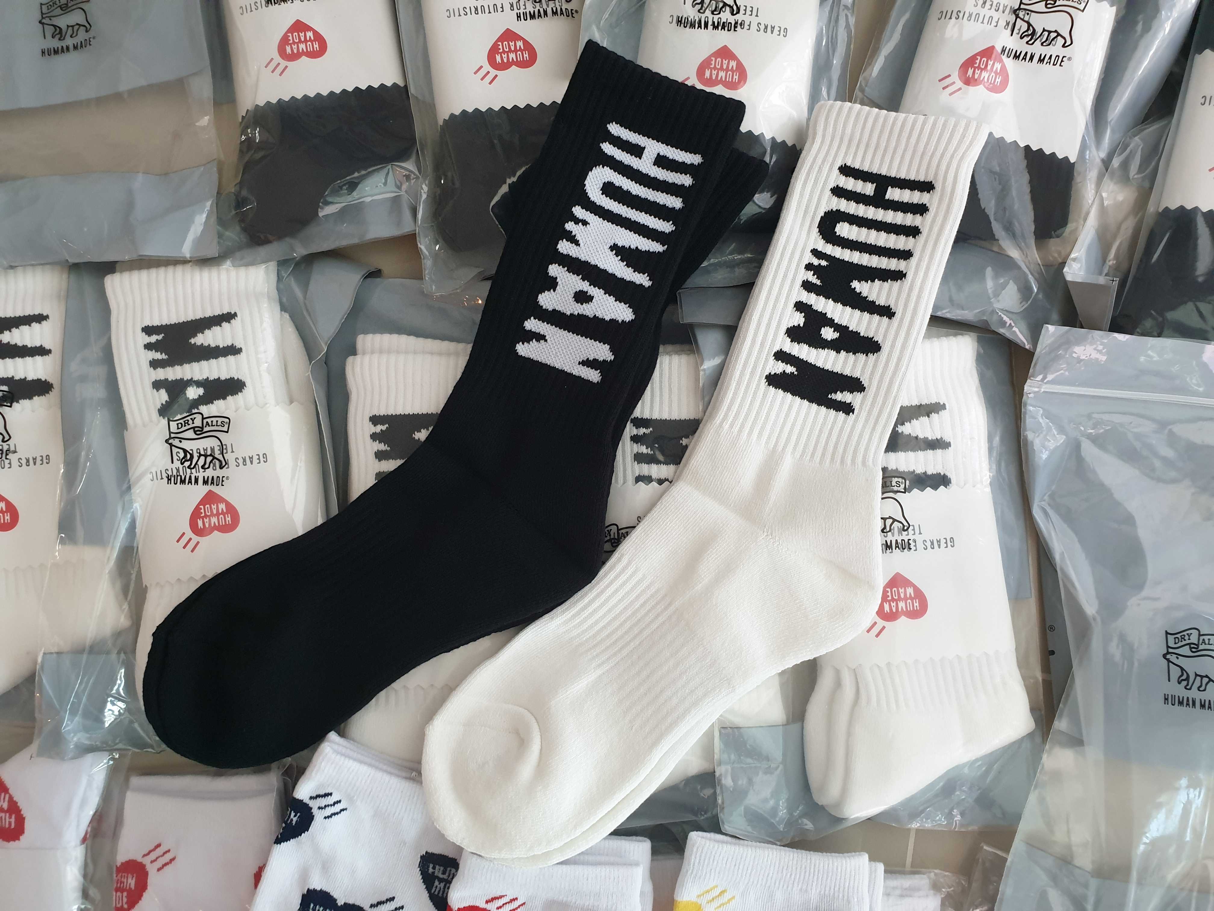 (สินค้าพร้อมส่ง) Humanmade socks HM logo