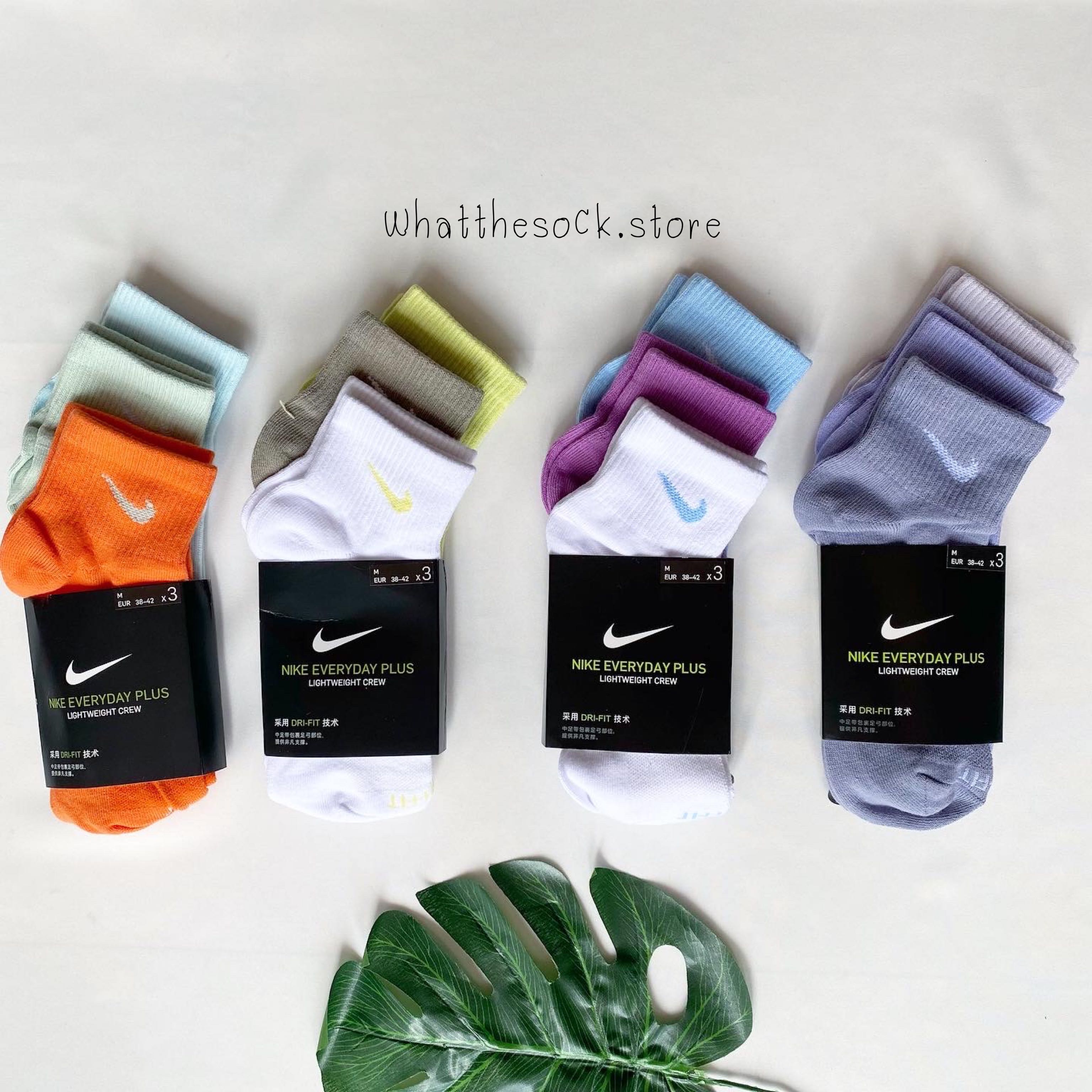 Nike sock (1 Set มี 3 คู่) ถุงเท้าสตรีท ถุงเท้าข้อยาว พร้อมส่ง‼️