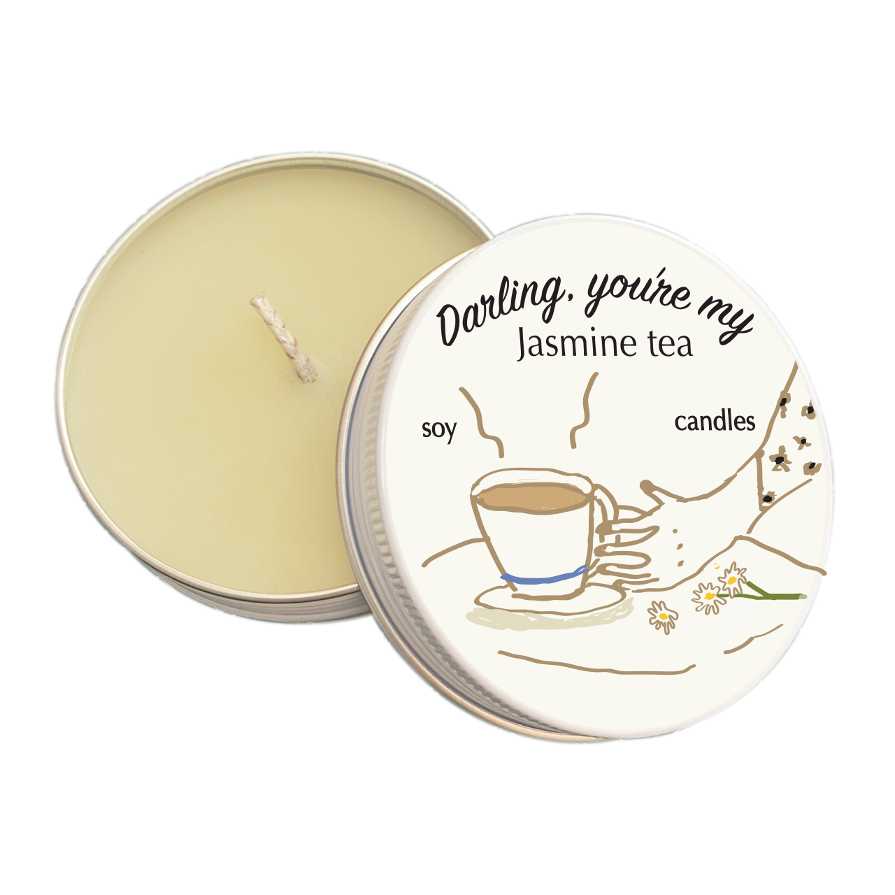 Summerstuff.marine - SOY WAX CANDLES กลิ่น YOU'RE MY JASMINE TEA (60 g) - เทียนหอมไขถั่วเหลือง