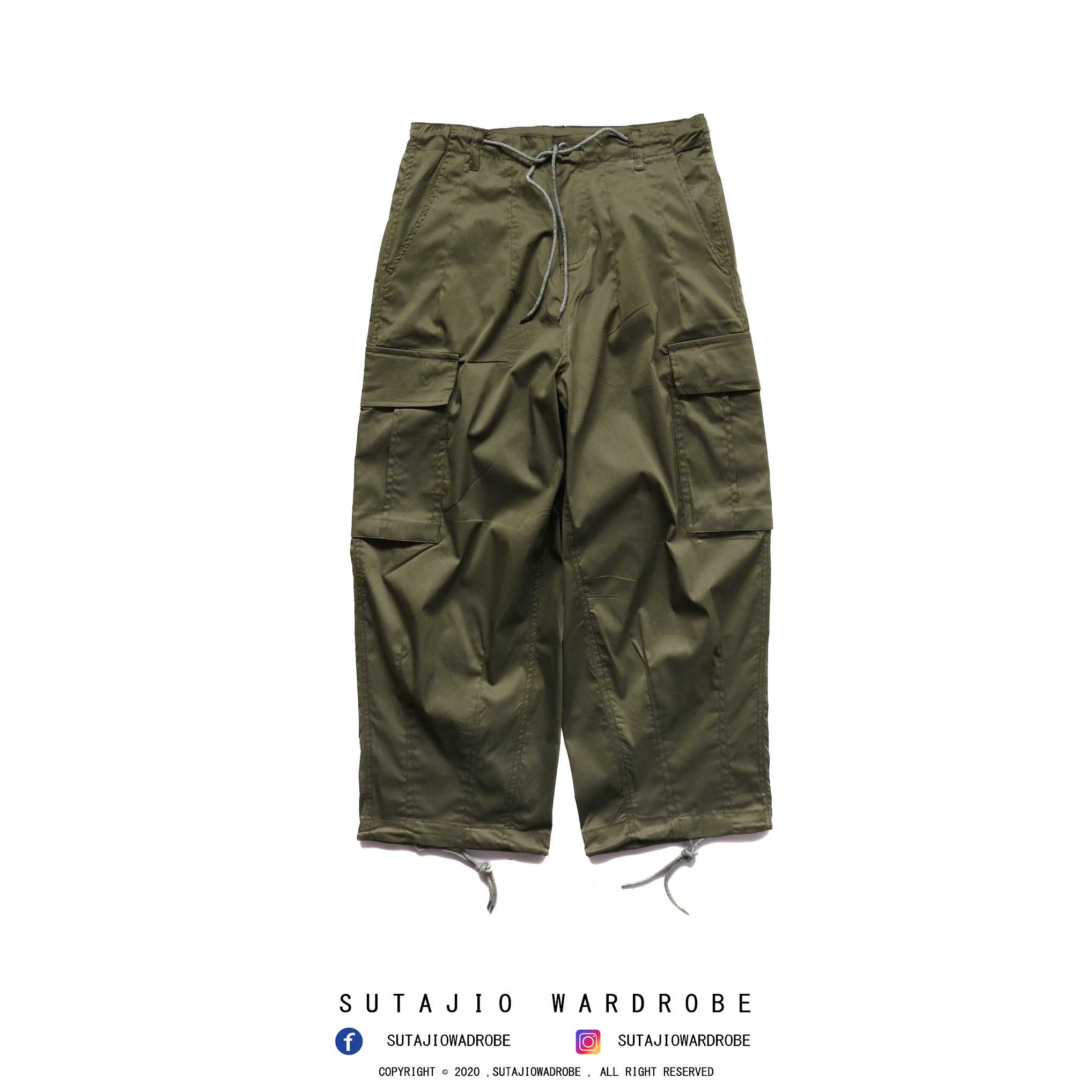 Japanese Tide Wide-Leg Cargo Casual Pants