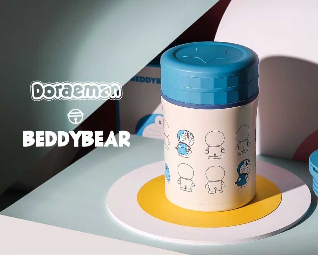 BeddyBear บีกเกอร์ใส่อาหารสูญญากาศสแตนเลส เก็บร้อน/เย็น พร้อมช้อนแสตนเลส รุ่น BB301-009D 500 ml.