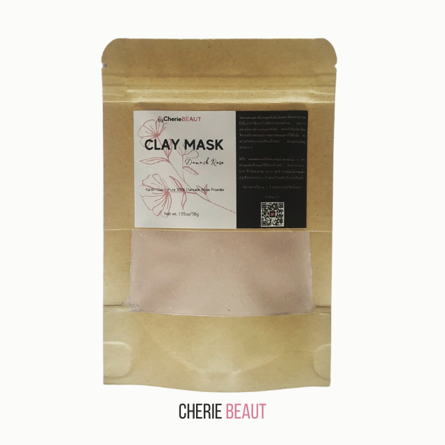มาสก์โคลนกุหลาบมอญ (Clay Mask Damask Rose)