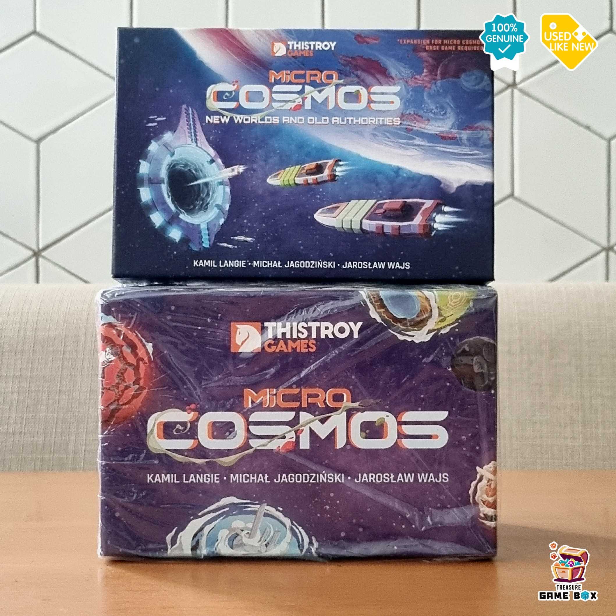 Micro Cosmos + New Worlds and Old Authorities expansion (POL/ENG) [Used] [Board Game แท้]